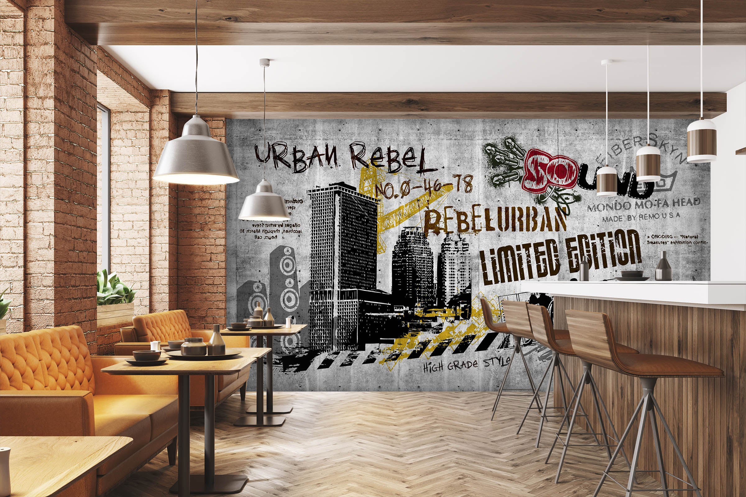 3D Simple Living Room 1495 Wall Murals