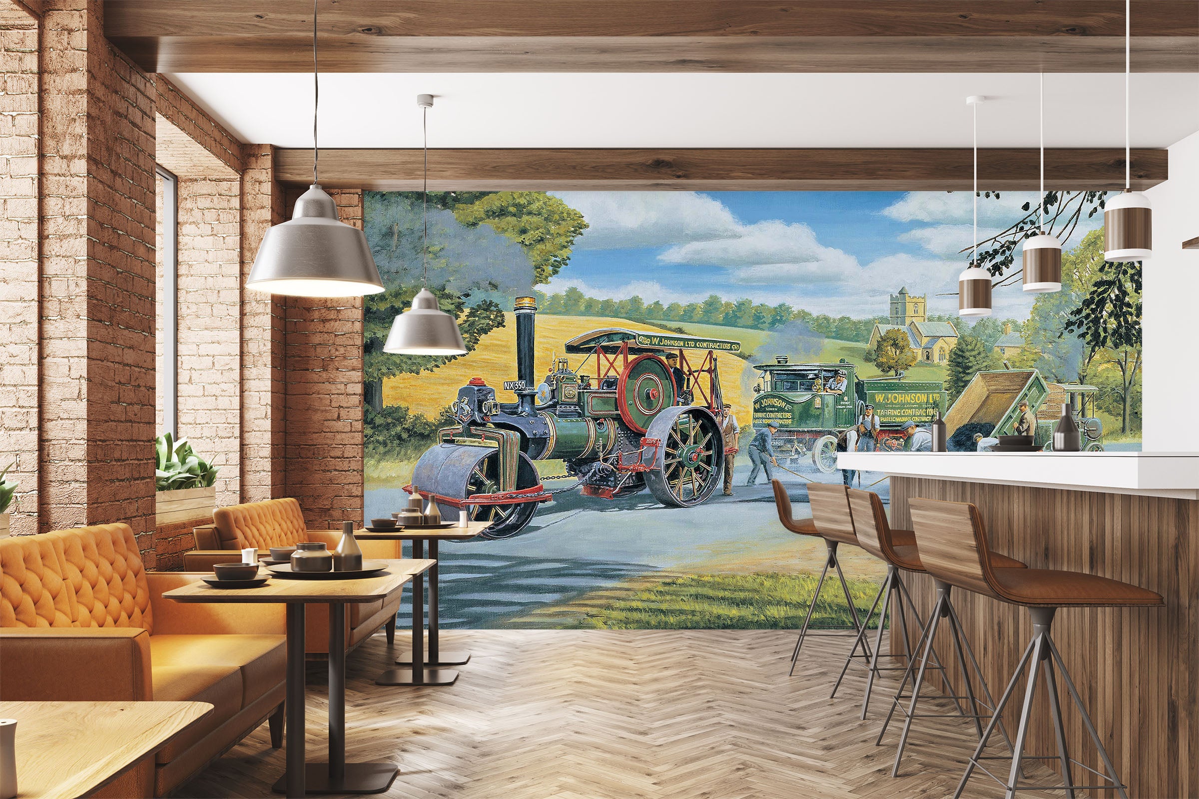 3D The Road Menders 1065 Trevor Mitchell Wall Mural Wall Murals