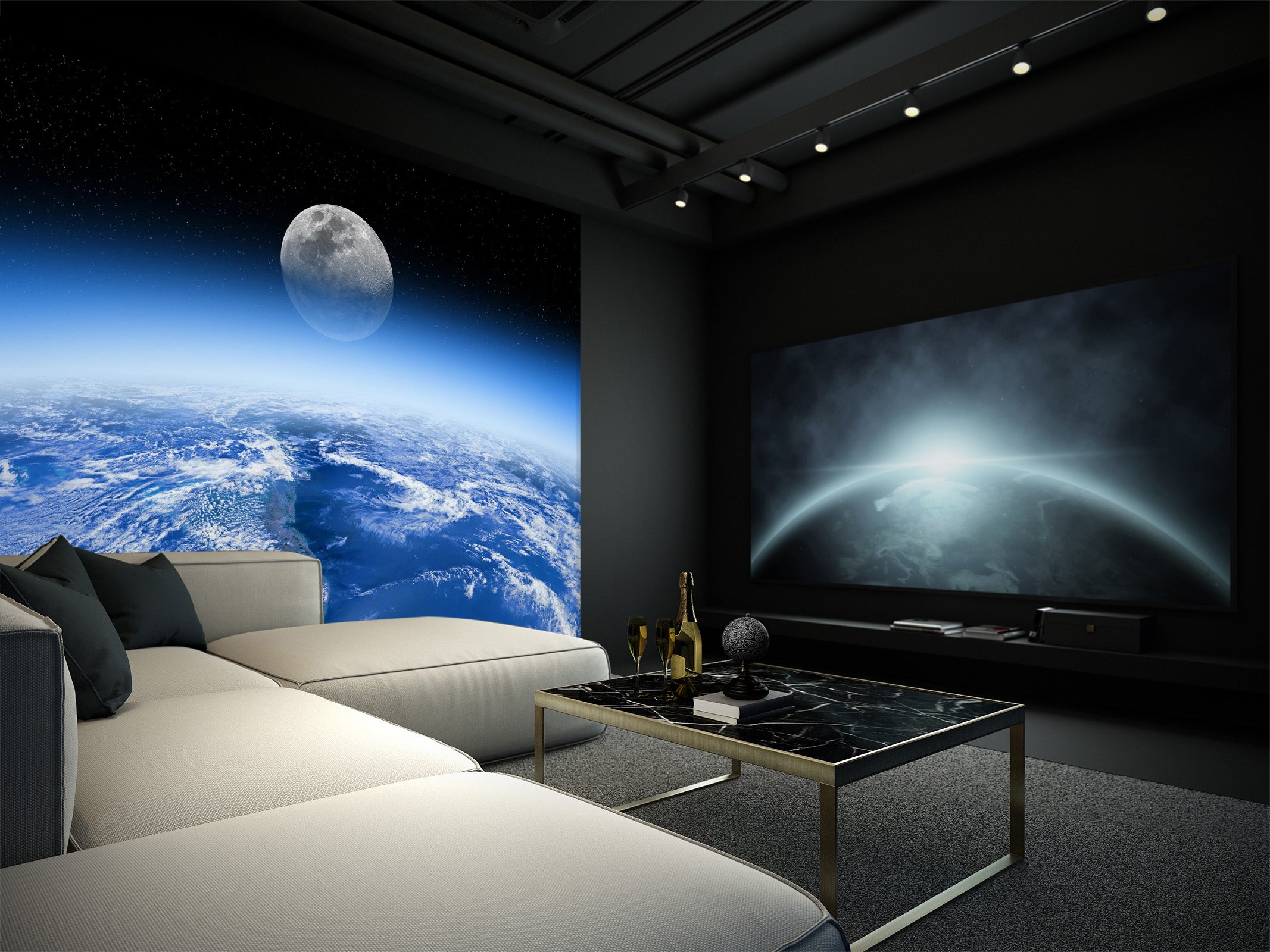 3D Blue Atmosphere 1409 Wall Murals