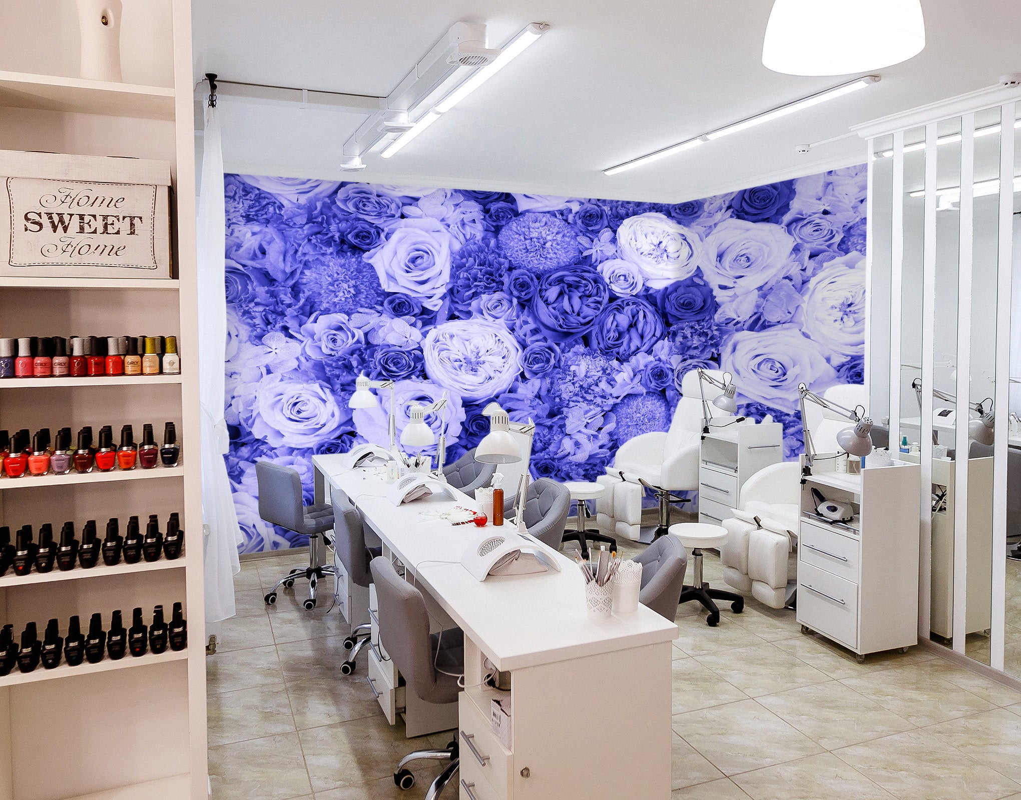 3D Purple Rose 103 Noirblanc777 Wall Mural Wall Murals