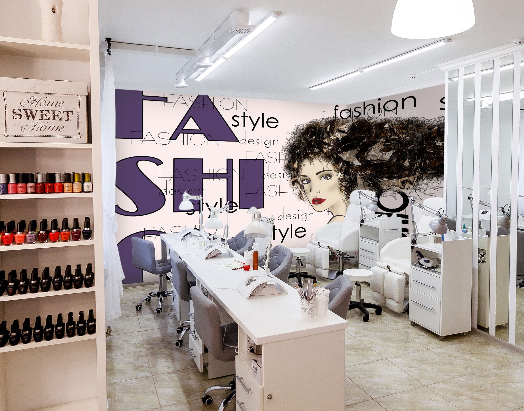 3D Makeup Woman 091 Wall Murals