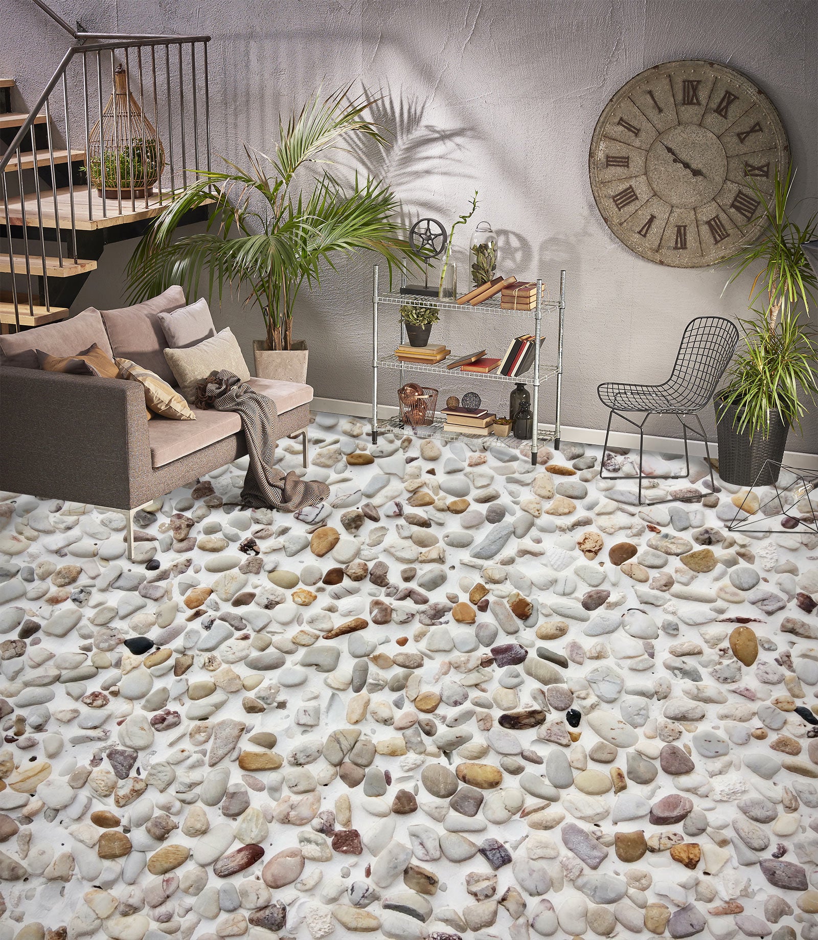3D Small Stone Style 627 Floor Mural Wallpaper Murals Rug & Mat Print Epoxy waterproof bath floor