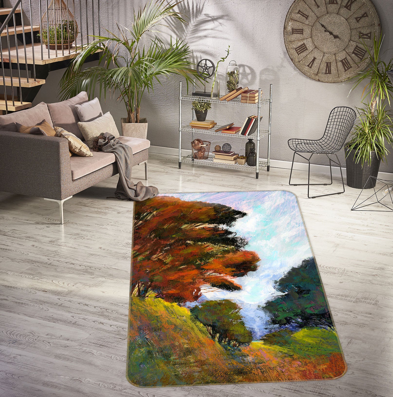3D Forest Tree 1113 Michael Tienhaara Rug Non Slip Rug Mat