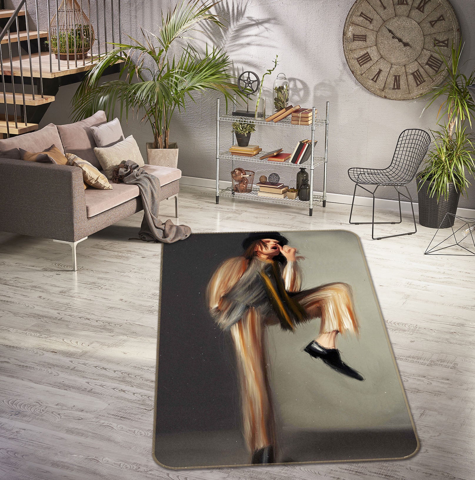 3D Mad Hatter 1010 Marco Cavazzana Rug Non Slip Rug Mat