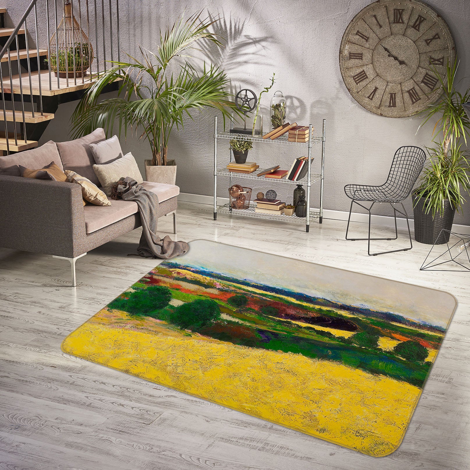 3D Golden Mound 1029 Allan P. Friedlander Rug Non Slip Rug Mat