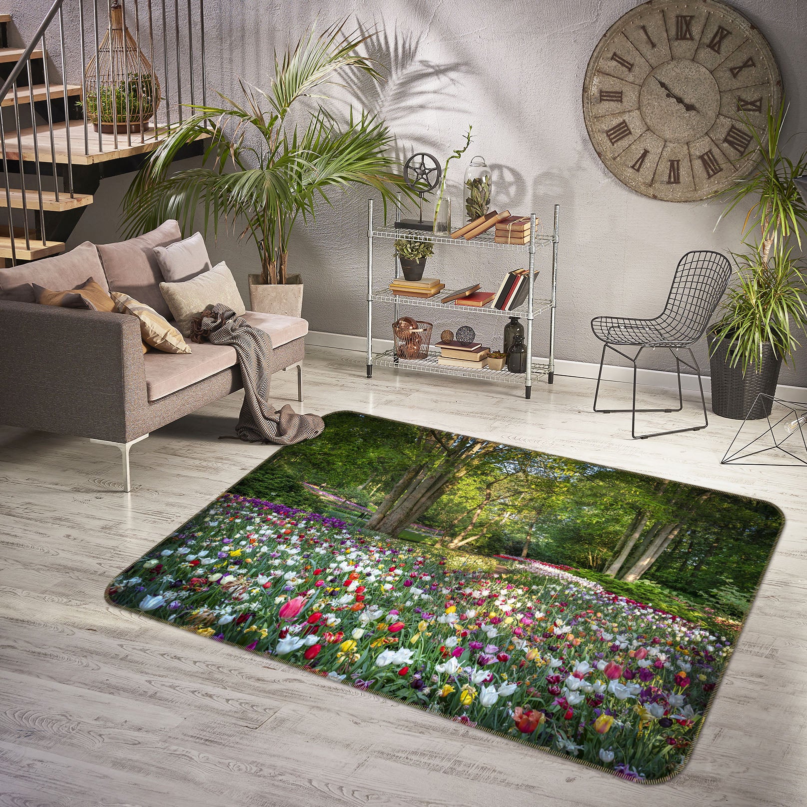 3D Forest Garden 1139 Marco Carmassi Rug Non Slip Rug Mat