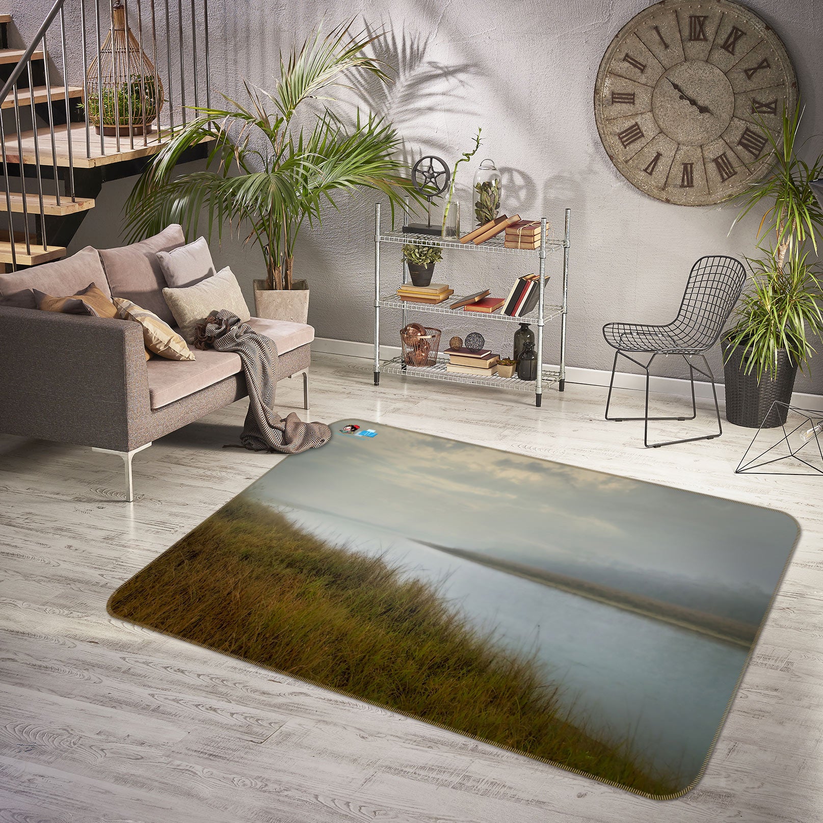 3D River Grass 5131 Beth Sheridan Rug Non Slip Rug Mat