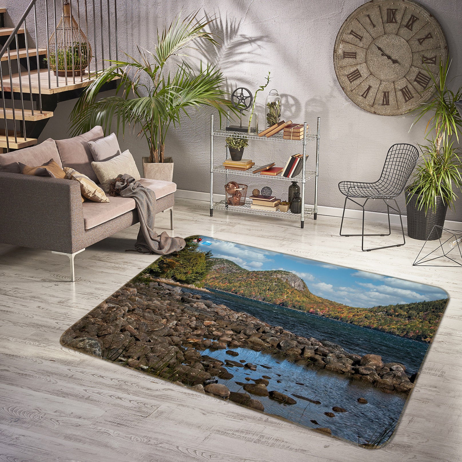 3D Mountains Rivers 62214 Kathy Barefield Rug Non Slip Rug Mat