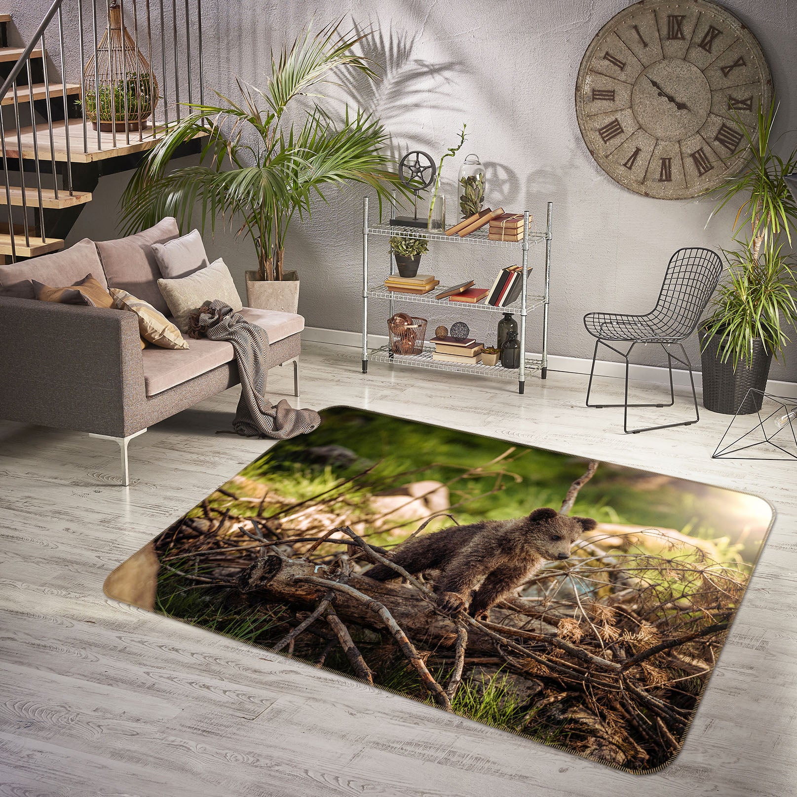 3D Little Bear 015 Animal Non Slip Rug Mat