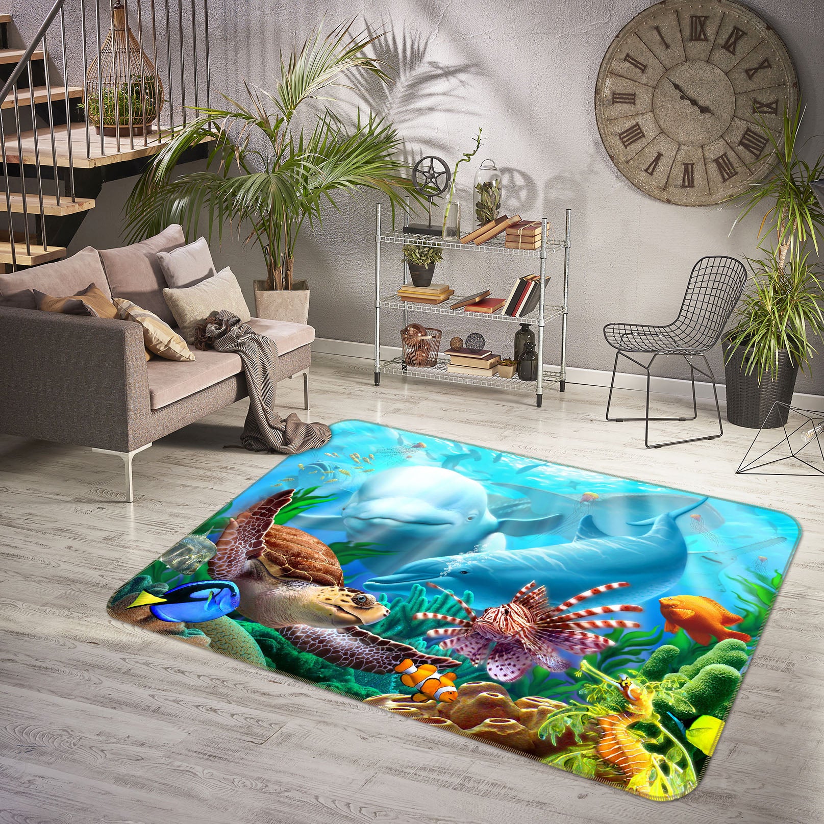 3D The Underwater World 1061 Jerry LoFaro Rug Non Slip Rug Mat