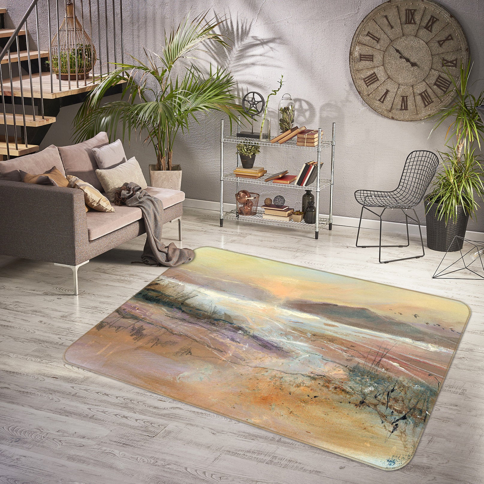 3D Mountain Scenery 1002 Anne Farrall Doyle Rug Non Slip Rug Mat