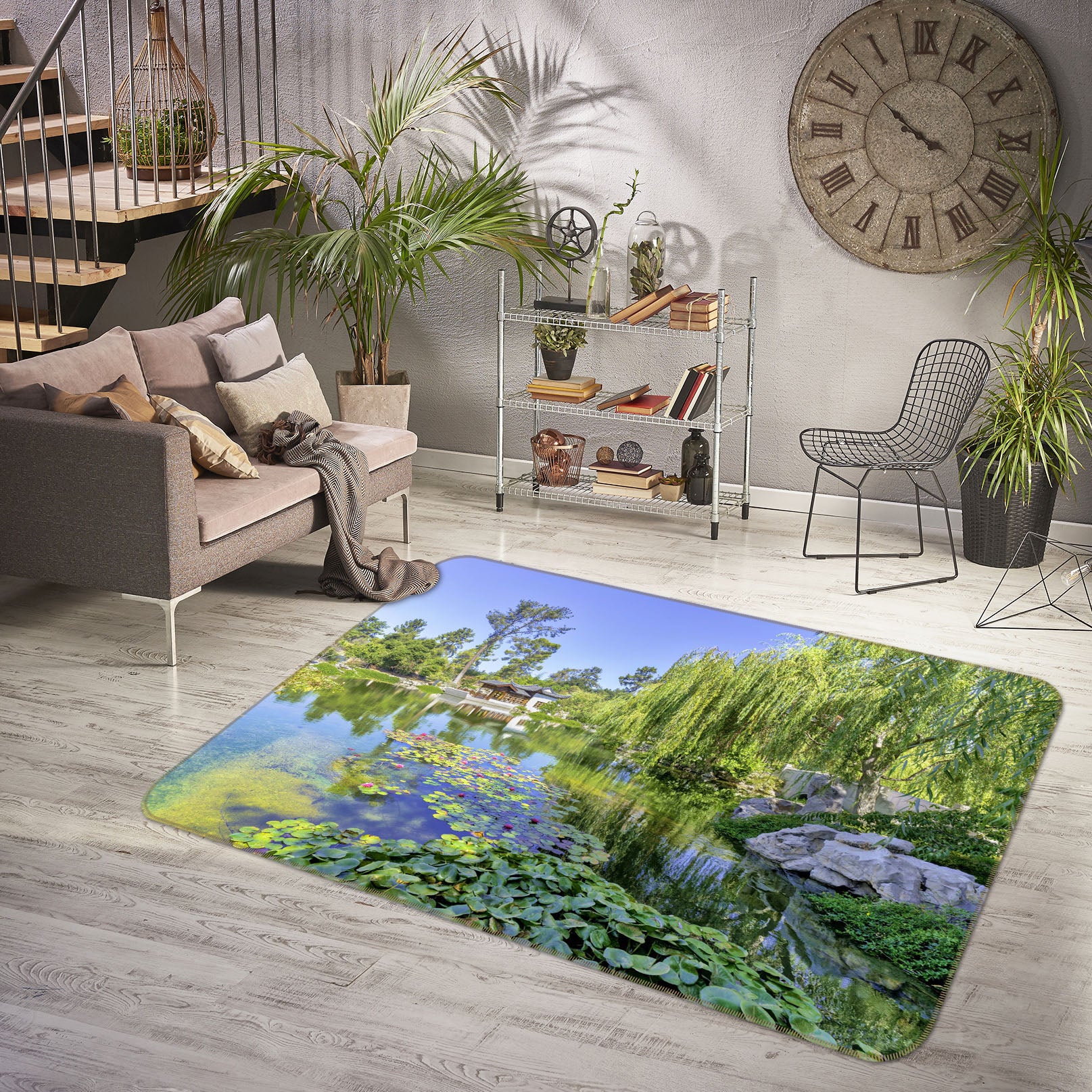 3D Summer Park 1081 Marco Carmassi Rug Non Slip Rug Mat