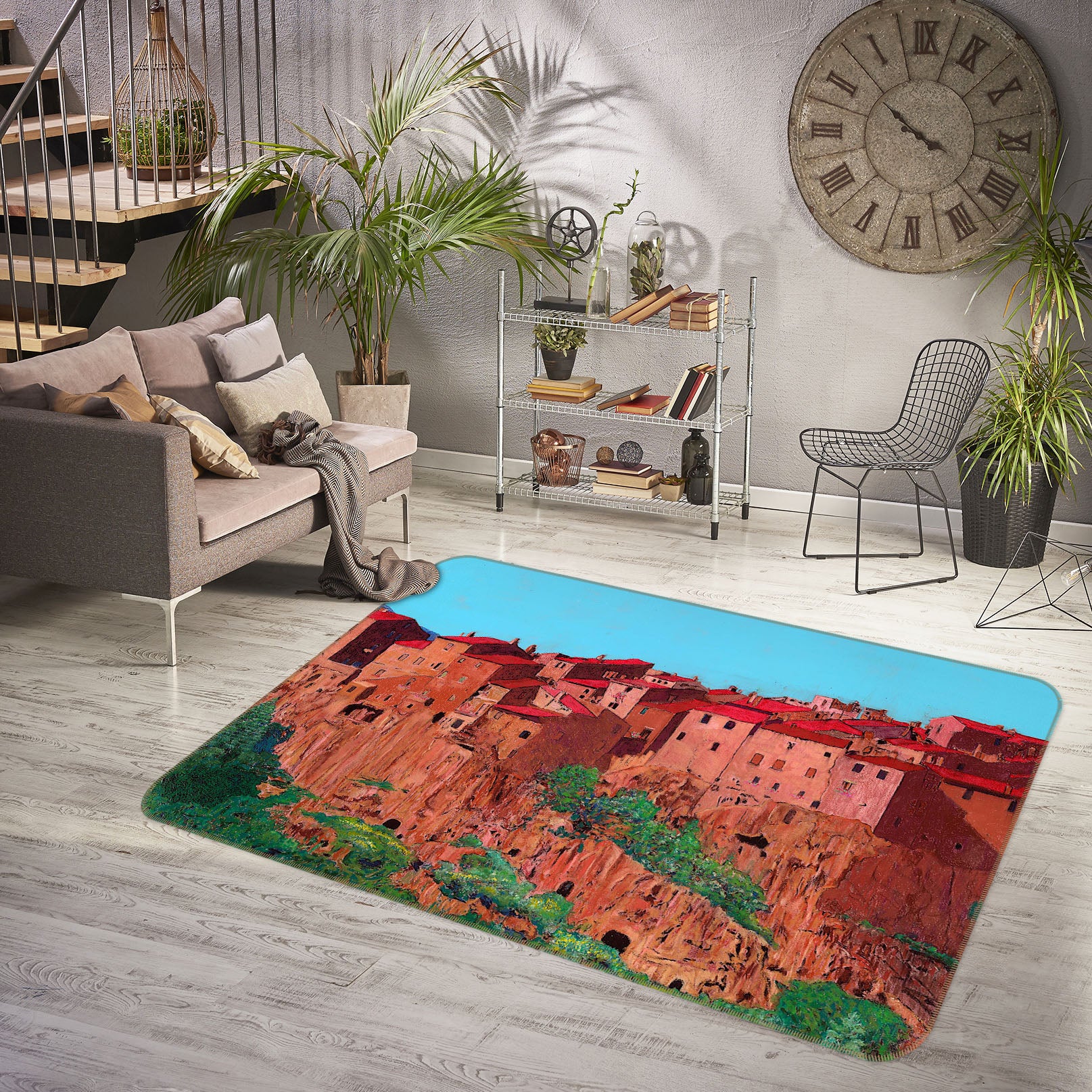 3D Mud Wall 1122 Allan P. Friedlander Rug Non Slip Rug Mat