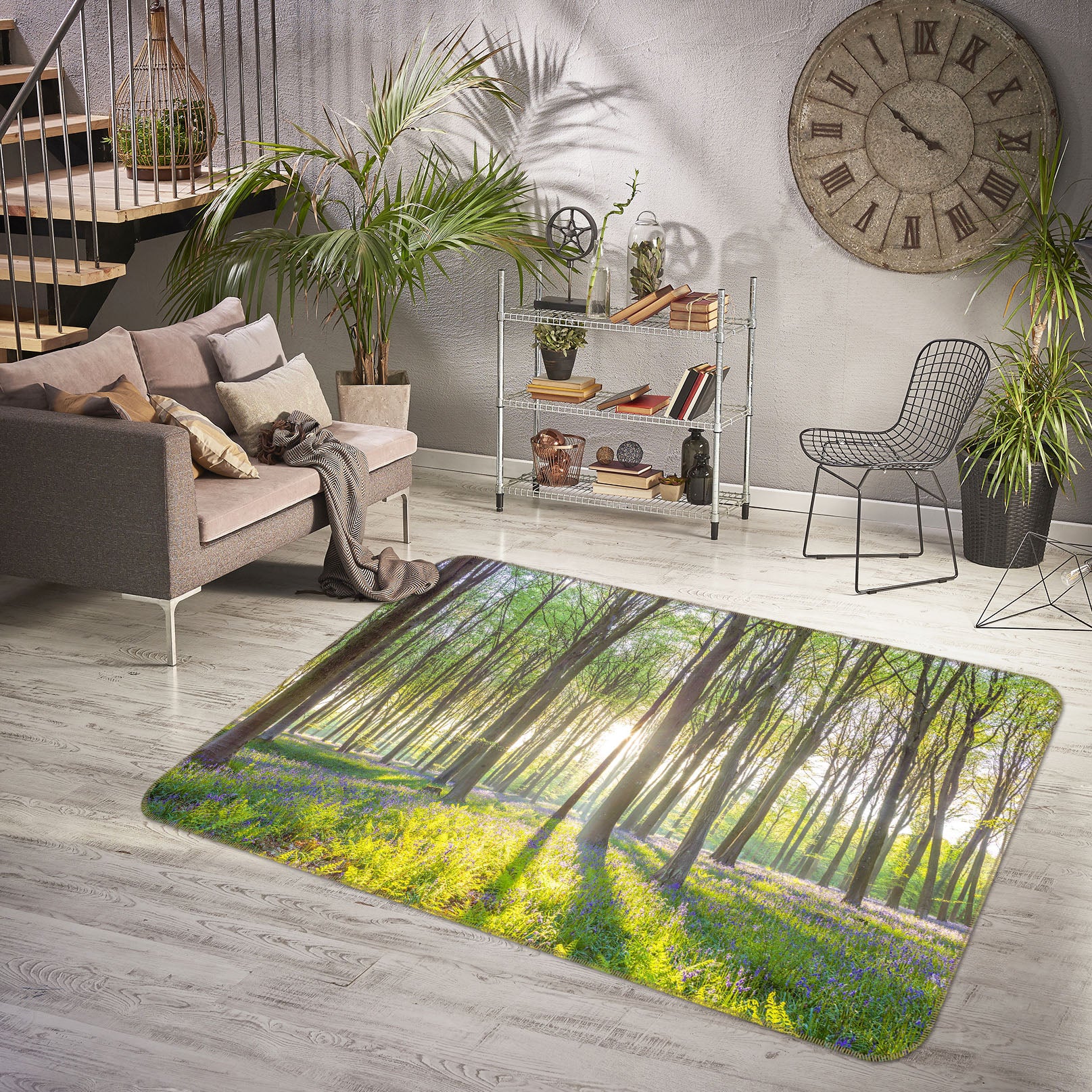 3D Sunshine Forest 1019 Assaf Frank Rug Non Slip Rug Mat