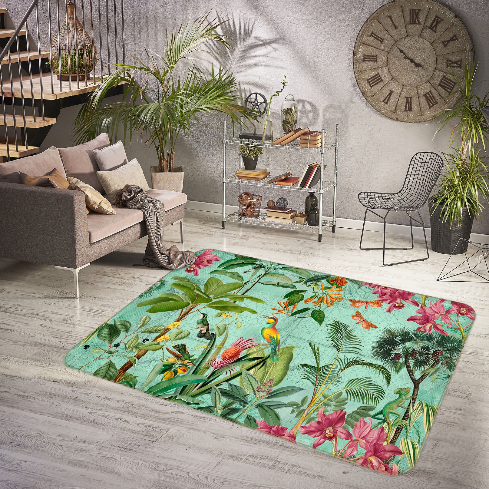 3D Forest Flowers 1023 Andrea haase Rug Non Slip Rug Mat