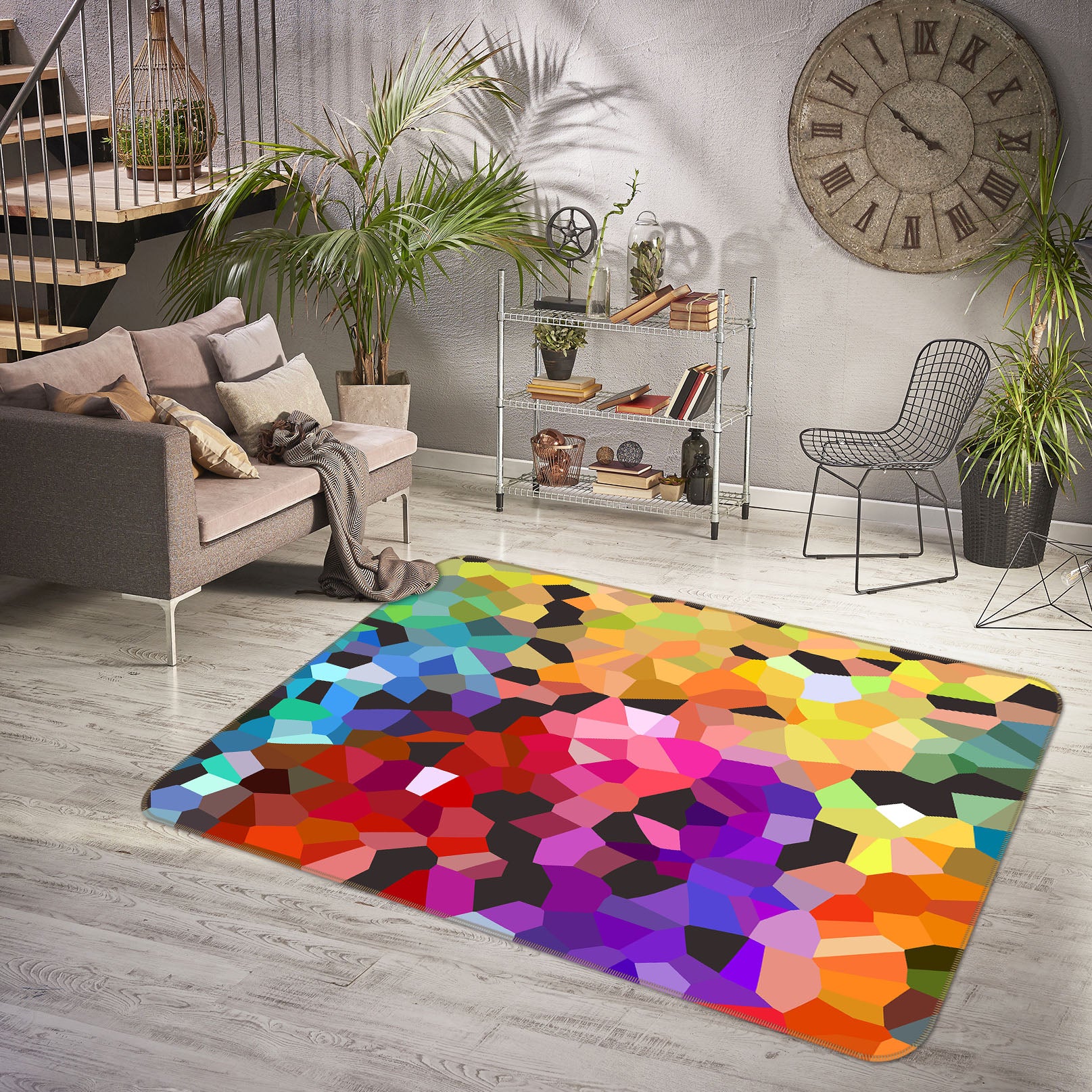 3D Bright Colors 1003 Shandra Smith Rug Non Slip Rug Mat