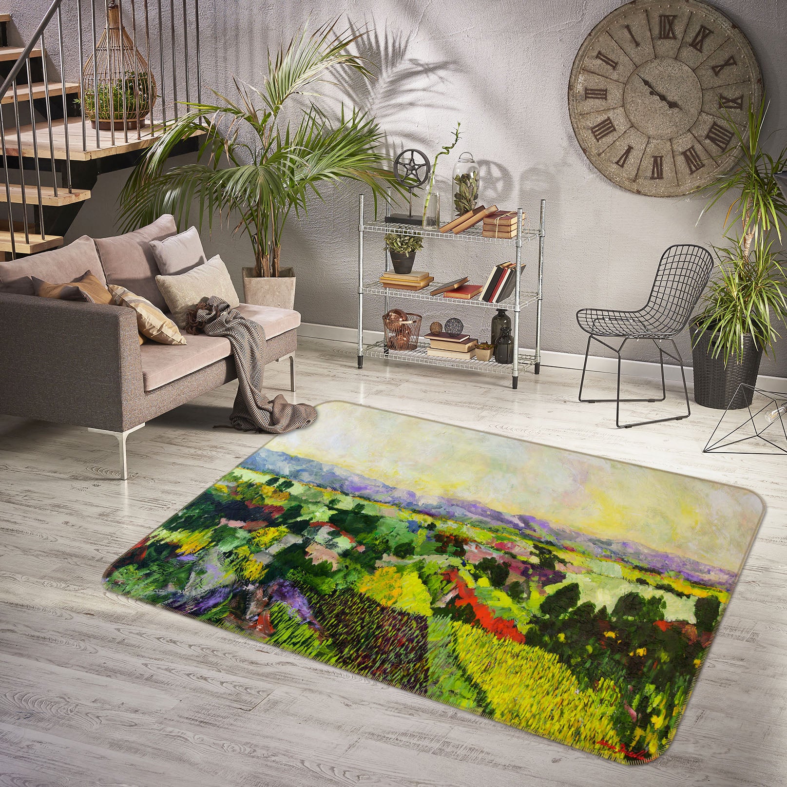 3D Painted Valley 1072 Allan P. Friedlander Rug Non Slip Rug Mat