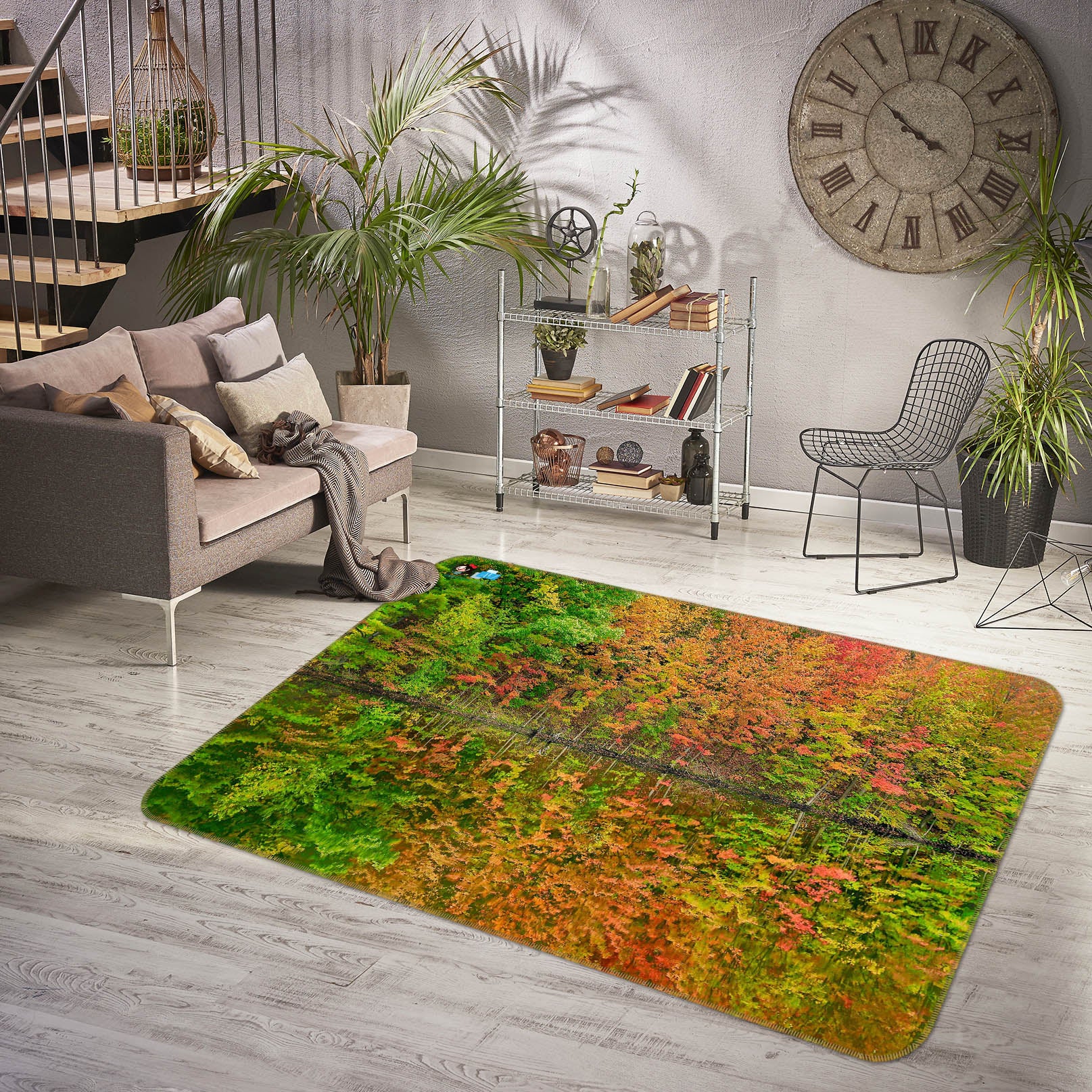 3D Fall Reflections 62208 Kathy Barefield Rug Non Slip Rug Mat