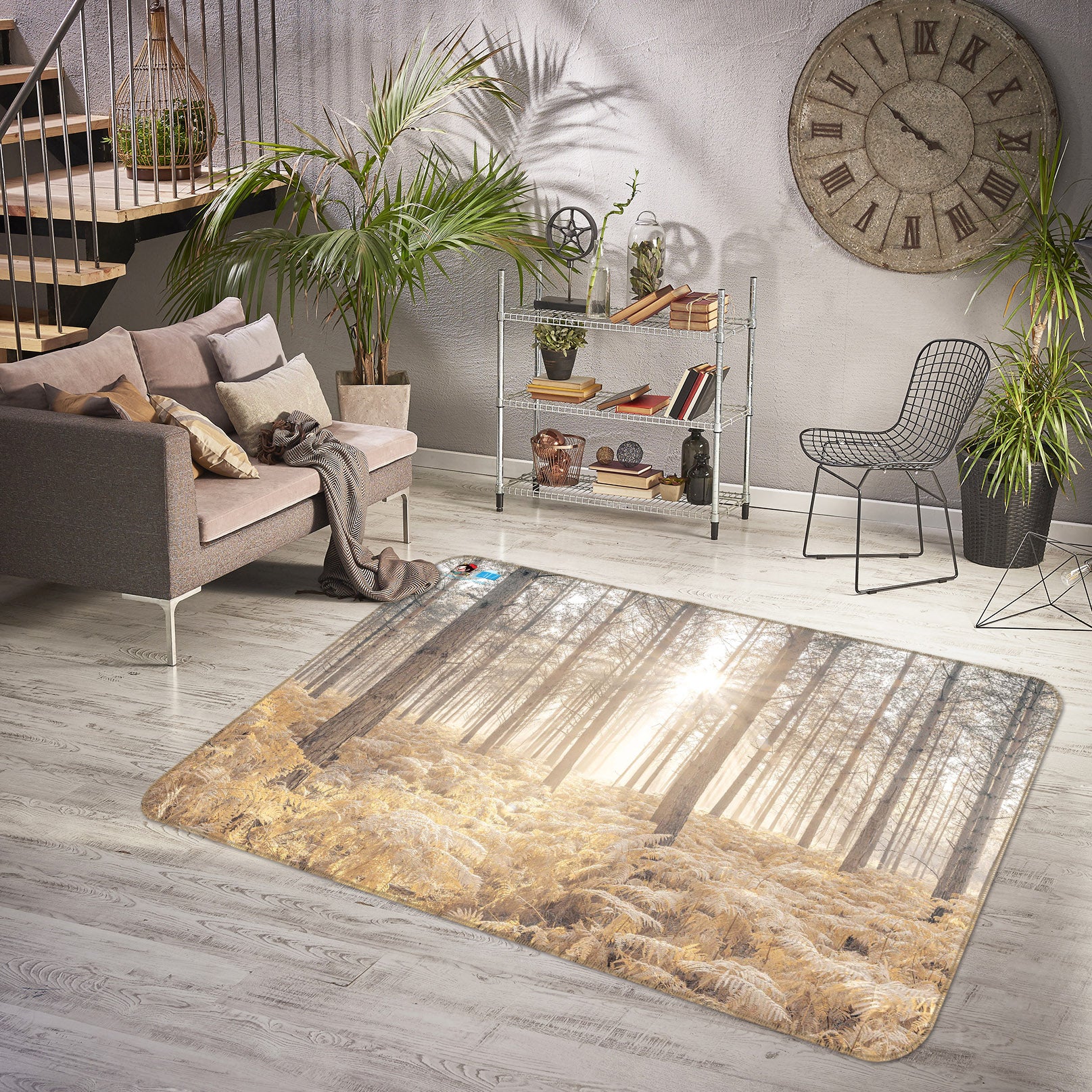 3D Forest Sunshine 6752 Assaf Frank Rug Non Slip Rug Mat