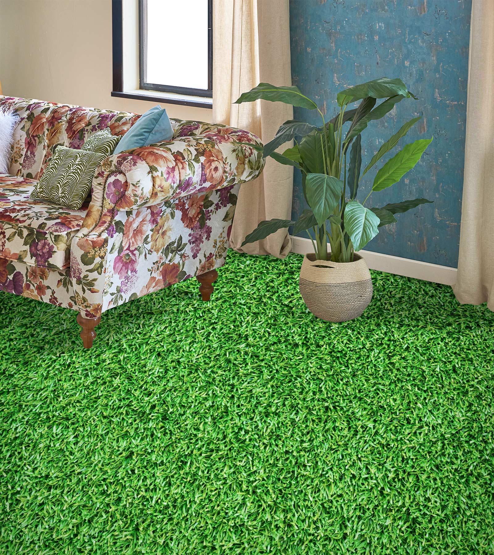 3D Fresh Green Grass 1313 Floor Mural Wallpaper Murals Self-Adhesive Removable Print Epoxy