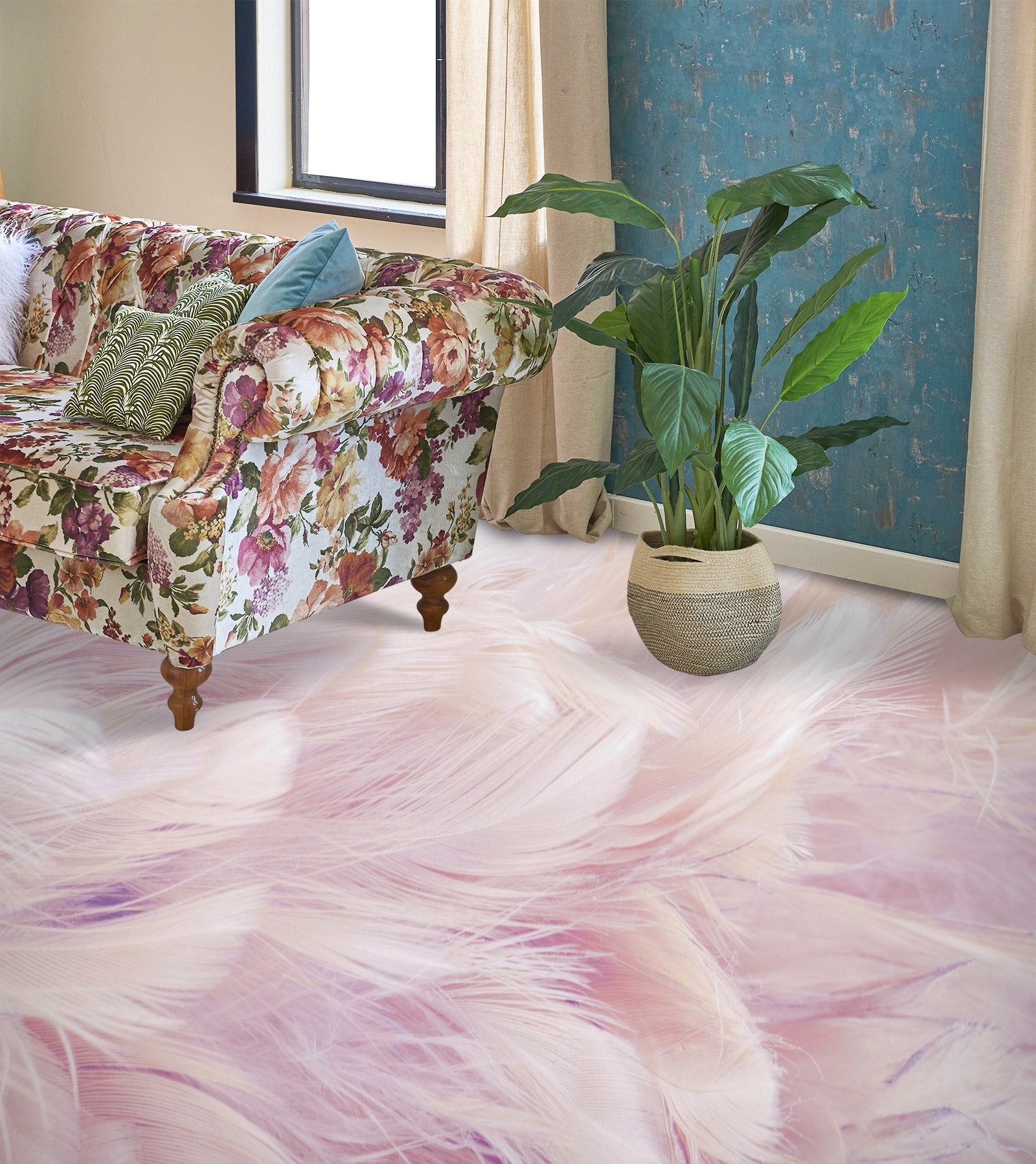 3D Noble Feathers 1147 Floor Mural Wallpaper Murals Self-Adhesive Removable Print Epoxy