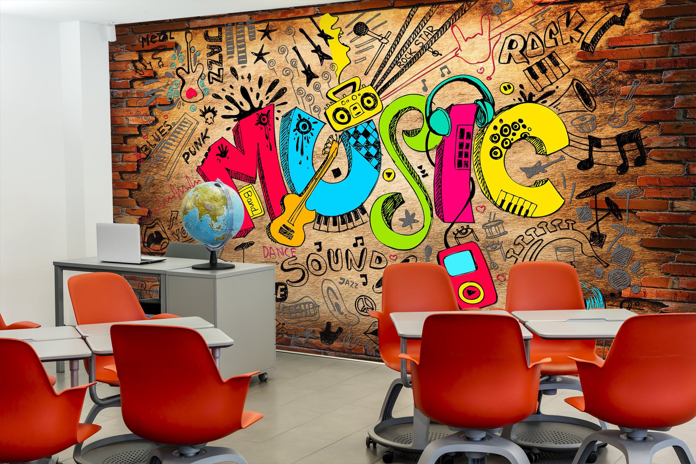 3D Colored Letters 001 Wall Murals