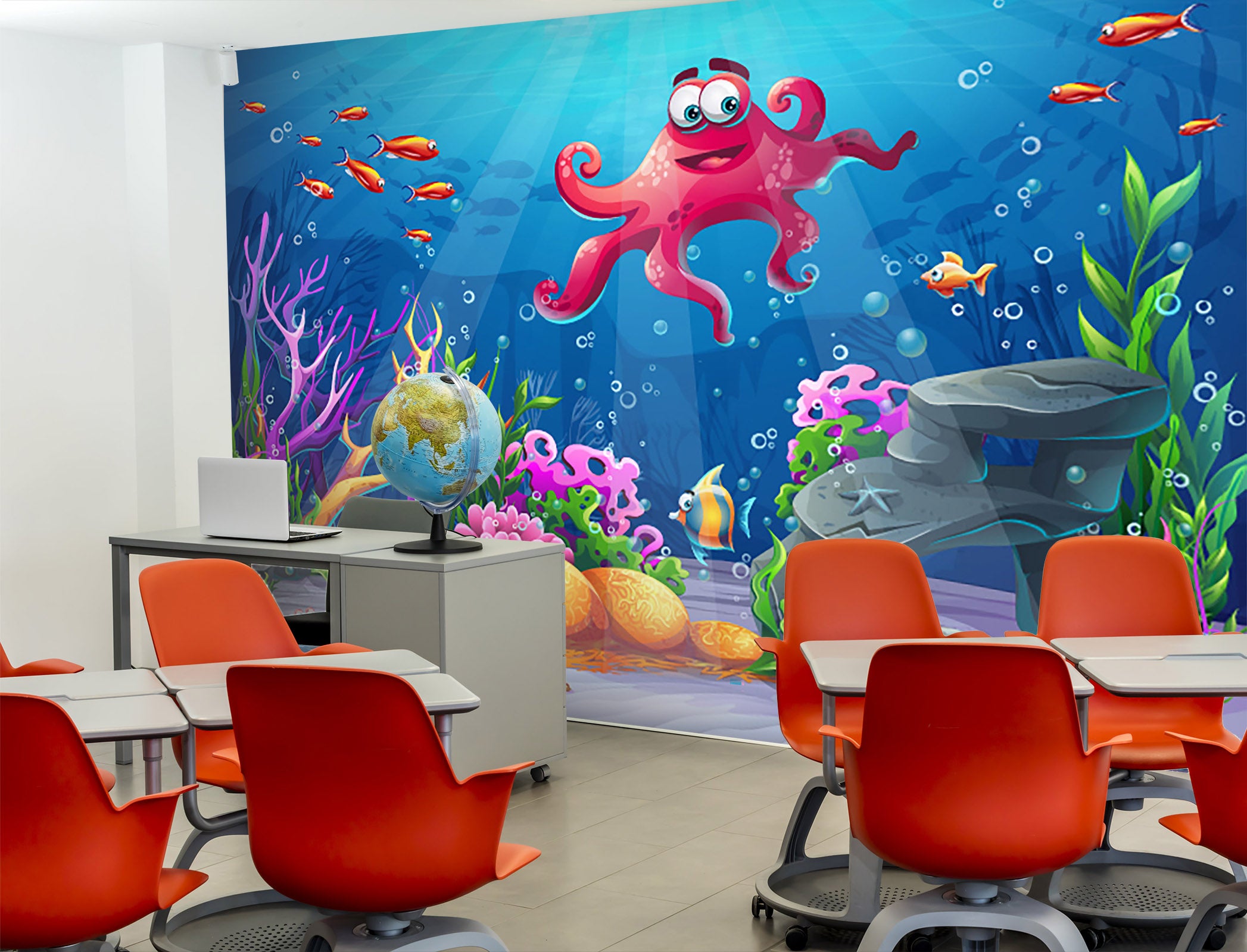 3D Cartoon Underwater World 163 Wall Murals