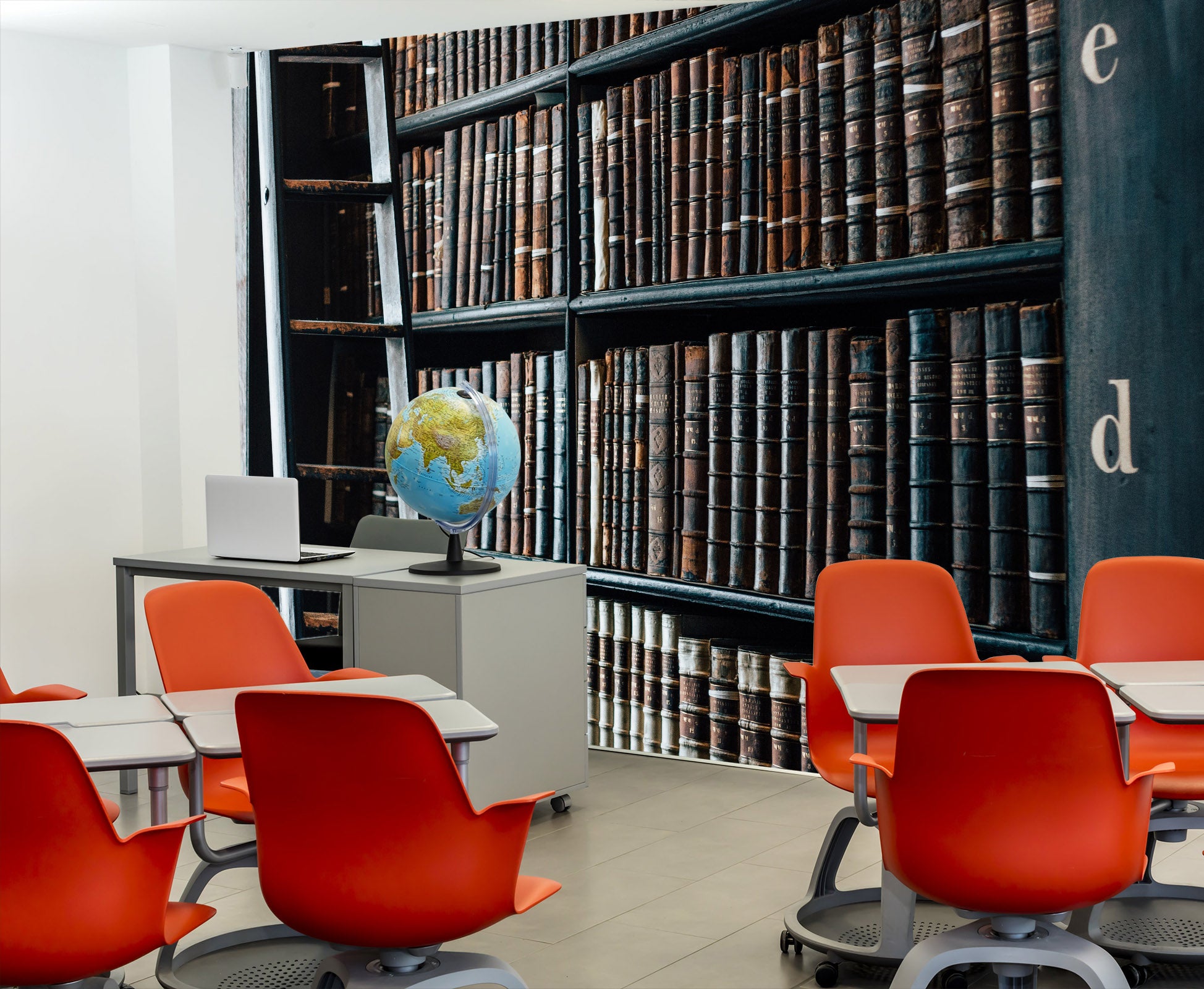 3D Vintage Bookshel 146 Wall Murals