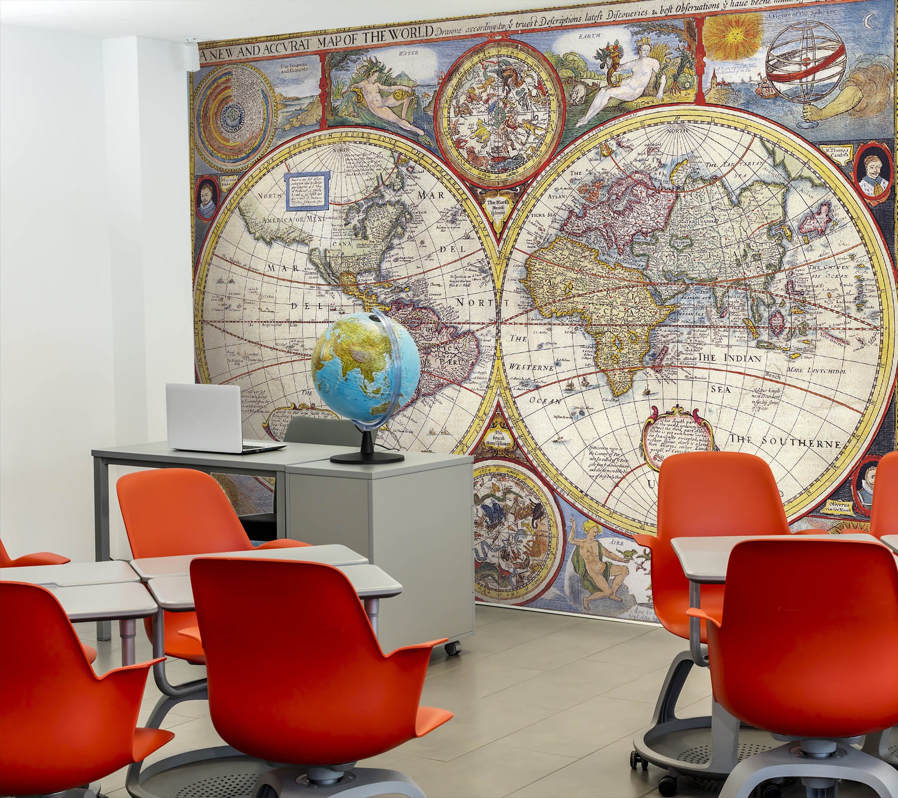 3D Detailed Map 163 Wall Murals