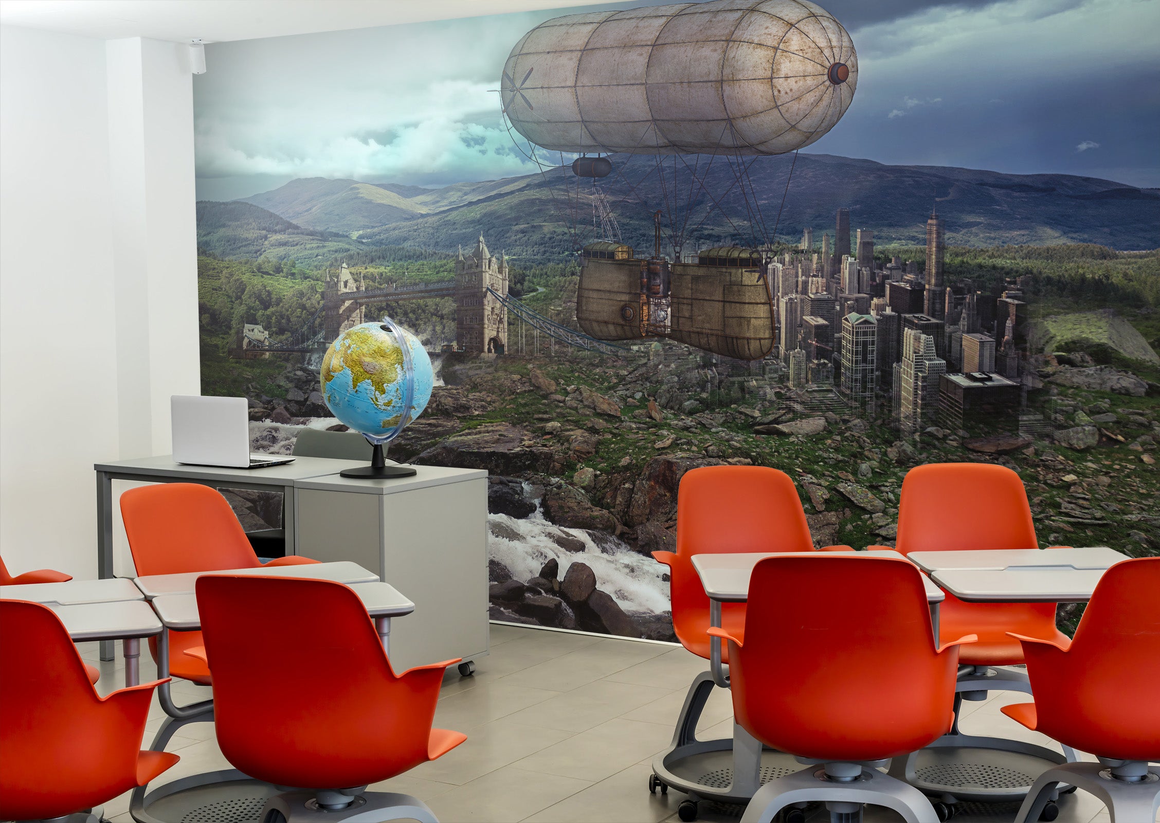 3D Rapids Stone 173 Wall Murals