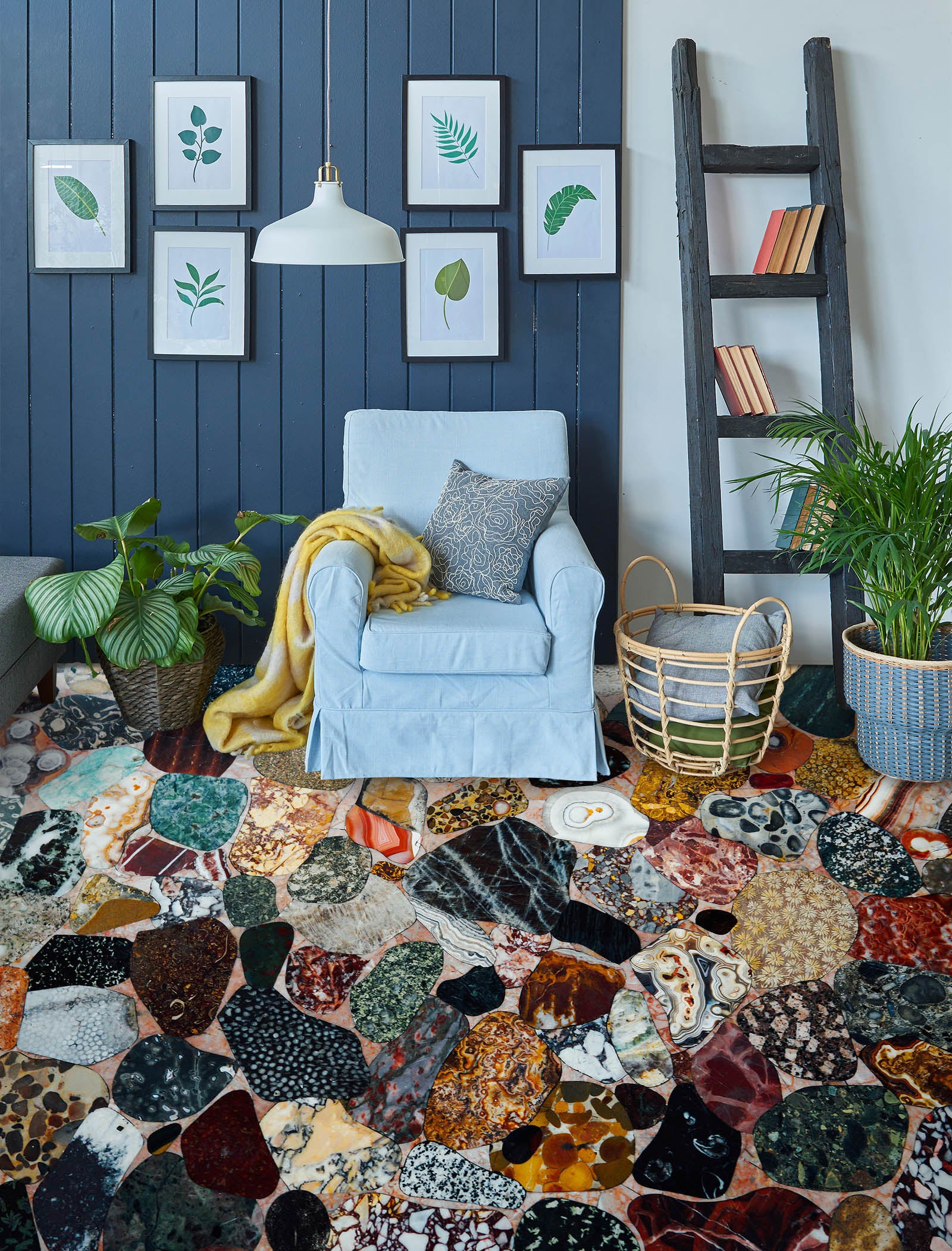 3D Dark Colored Stones 251 Floor Mural Wallpaper Murals Rug & Mat Print Epoxy waterproof bath floor