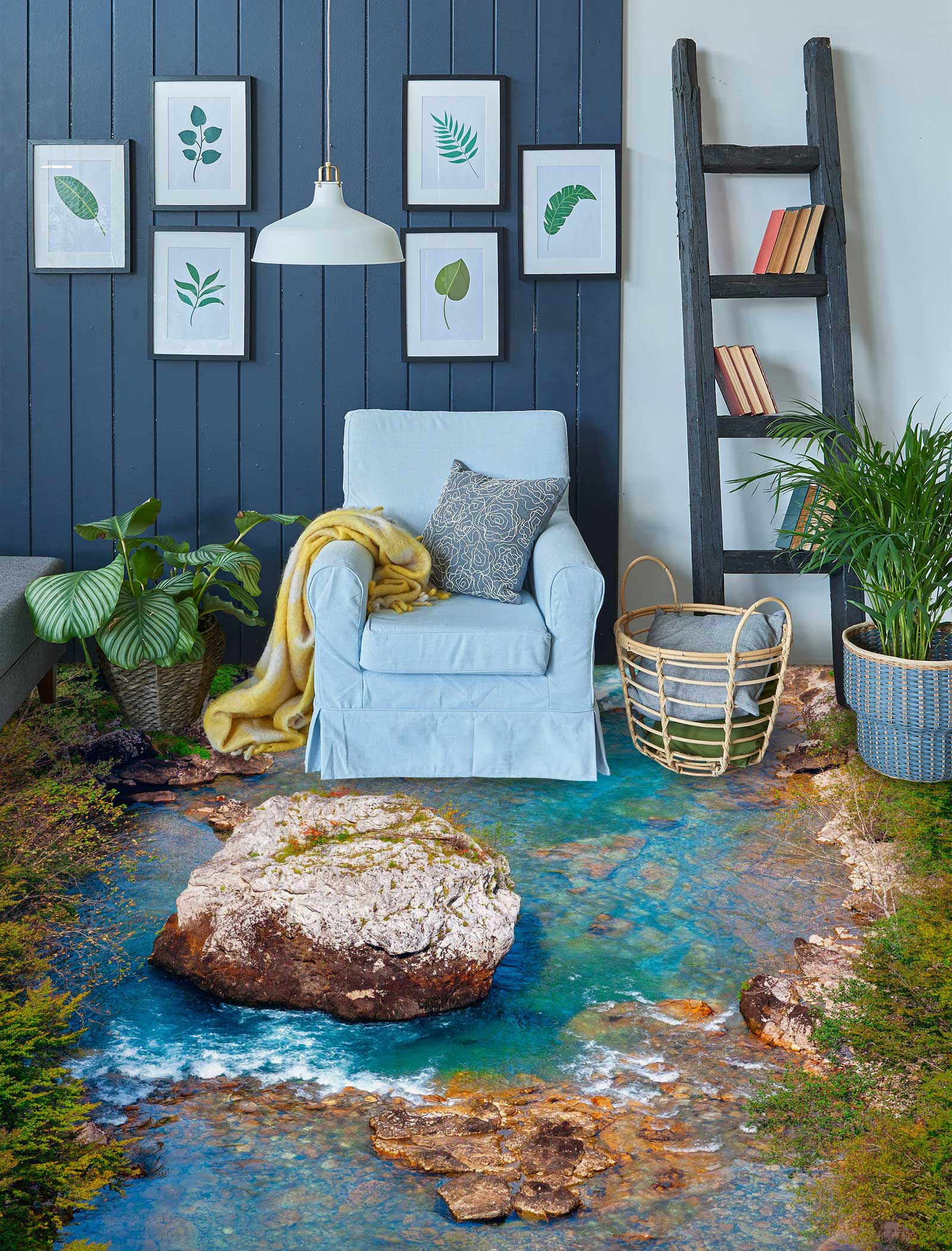 3D Cool Pond 1084 Floor Mural Wallpaper Murals Self-Adhesive Removable Print Epoxy