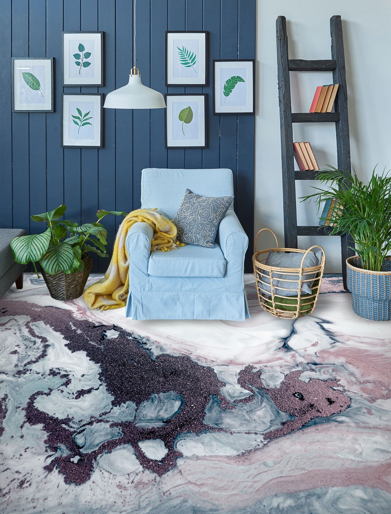 3D Elegant Blooming 1120 Floor Mural Wallpaper Murals Self-Adhesive Removable Print Epoxy