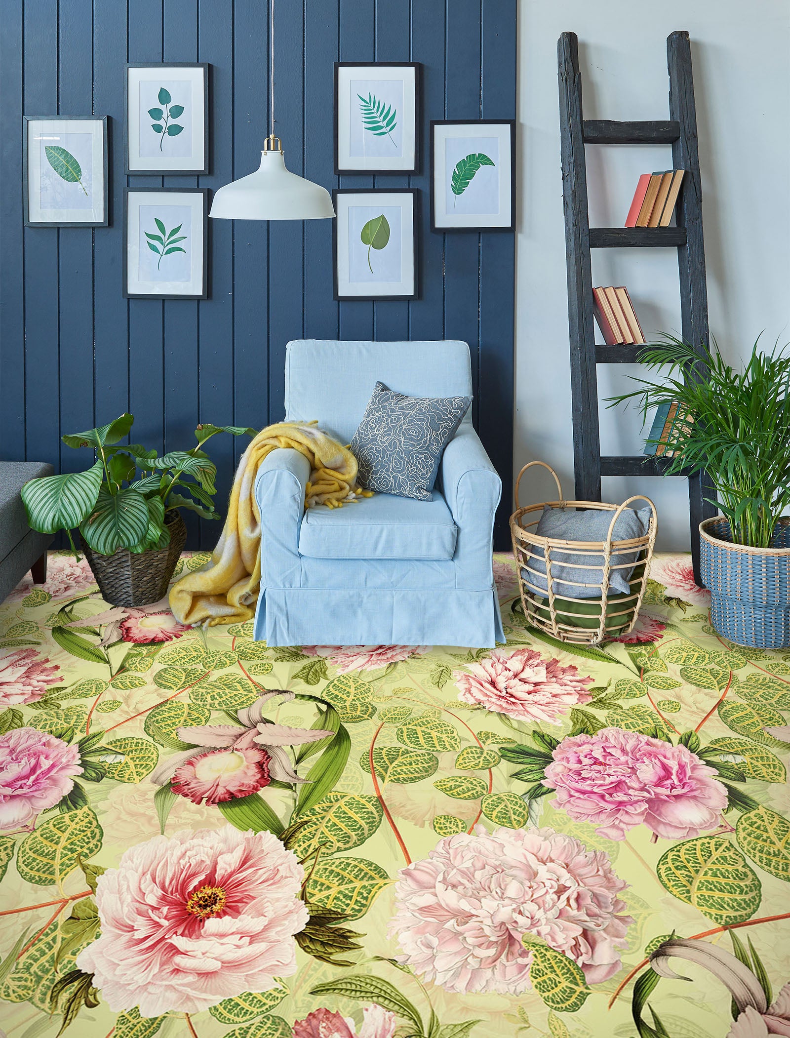 3D Pink Flowers 10029 Uta Naumann Floor Mural Wallpaper Murals Self-Adhesive Removable Print Epoxy