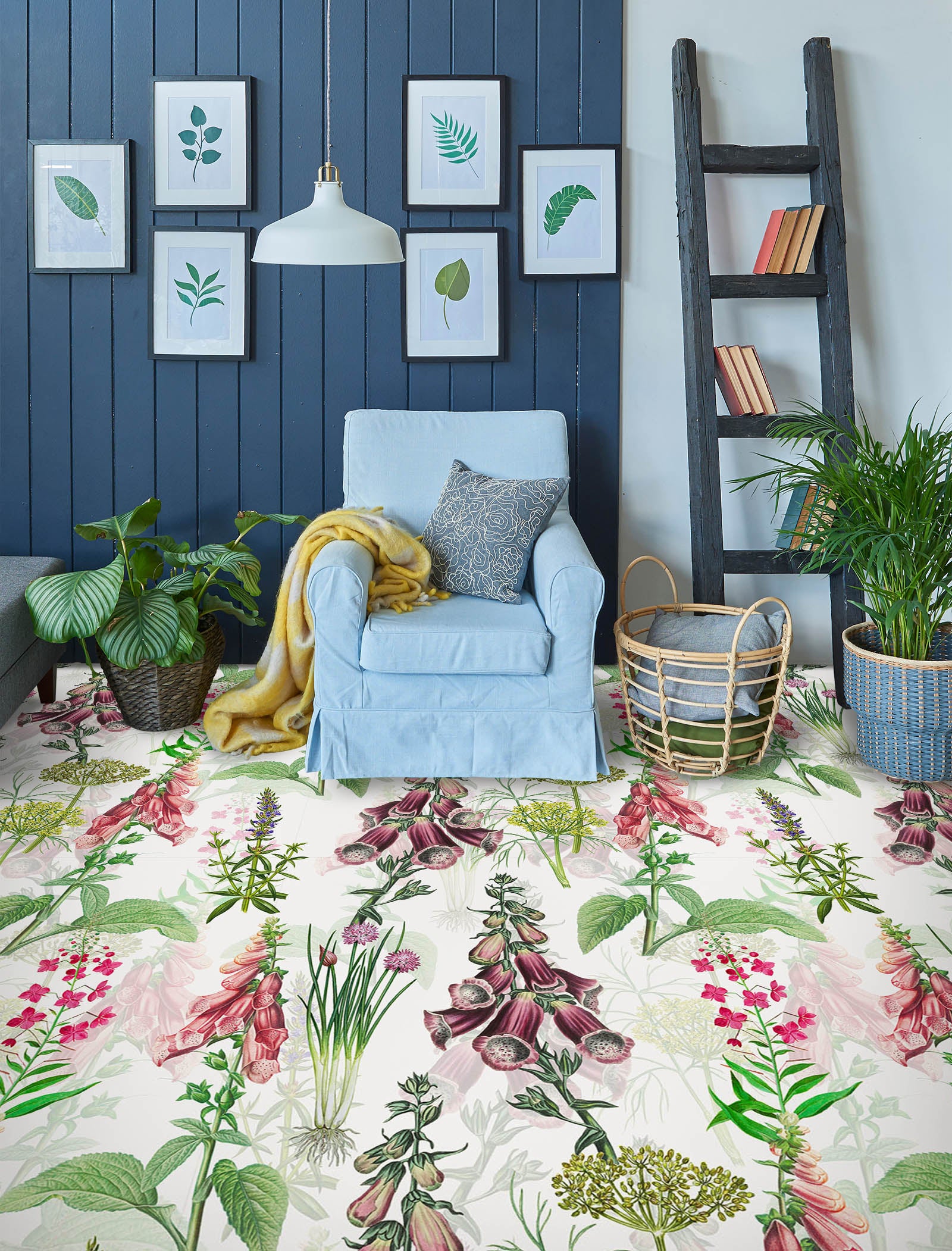 3D Flowers Plants 99182 Uta Naumann Floor Mural Wallpaper Murals Self-Adhesive Removable Print Epoxy