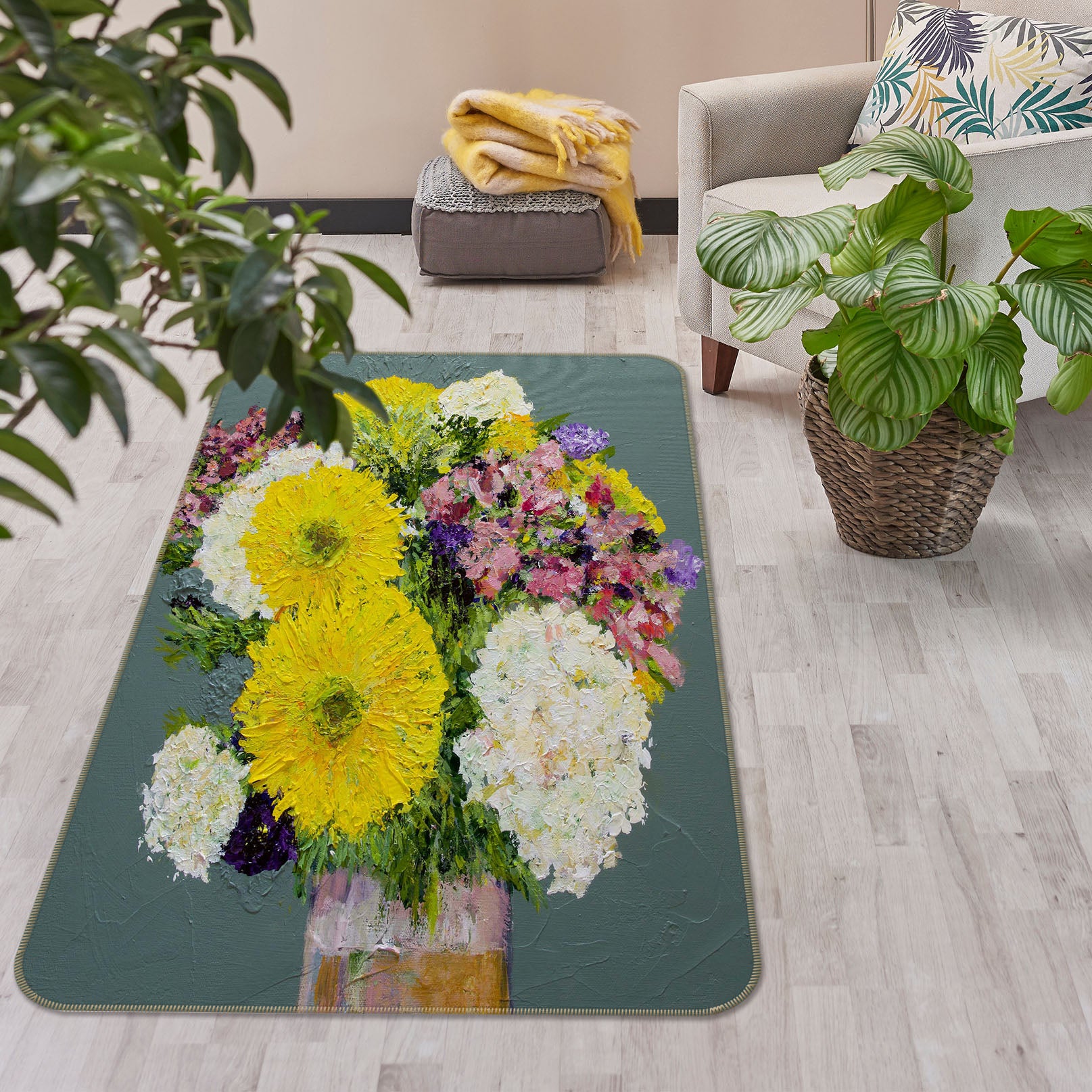 3D Beautiful Day 3004 Allan P. Friedlander Rug Non Slip Rug Mat