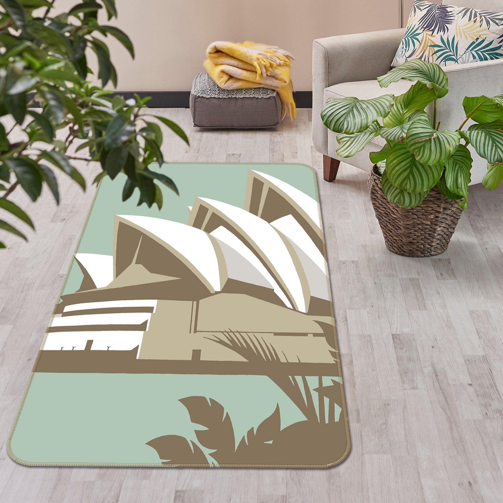 3D Sydney Opera House 1159 Steve Read Rug Non Slip Rug Mat