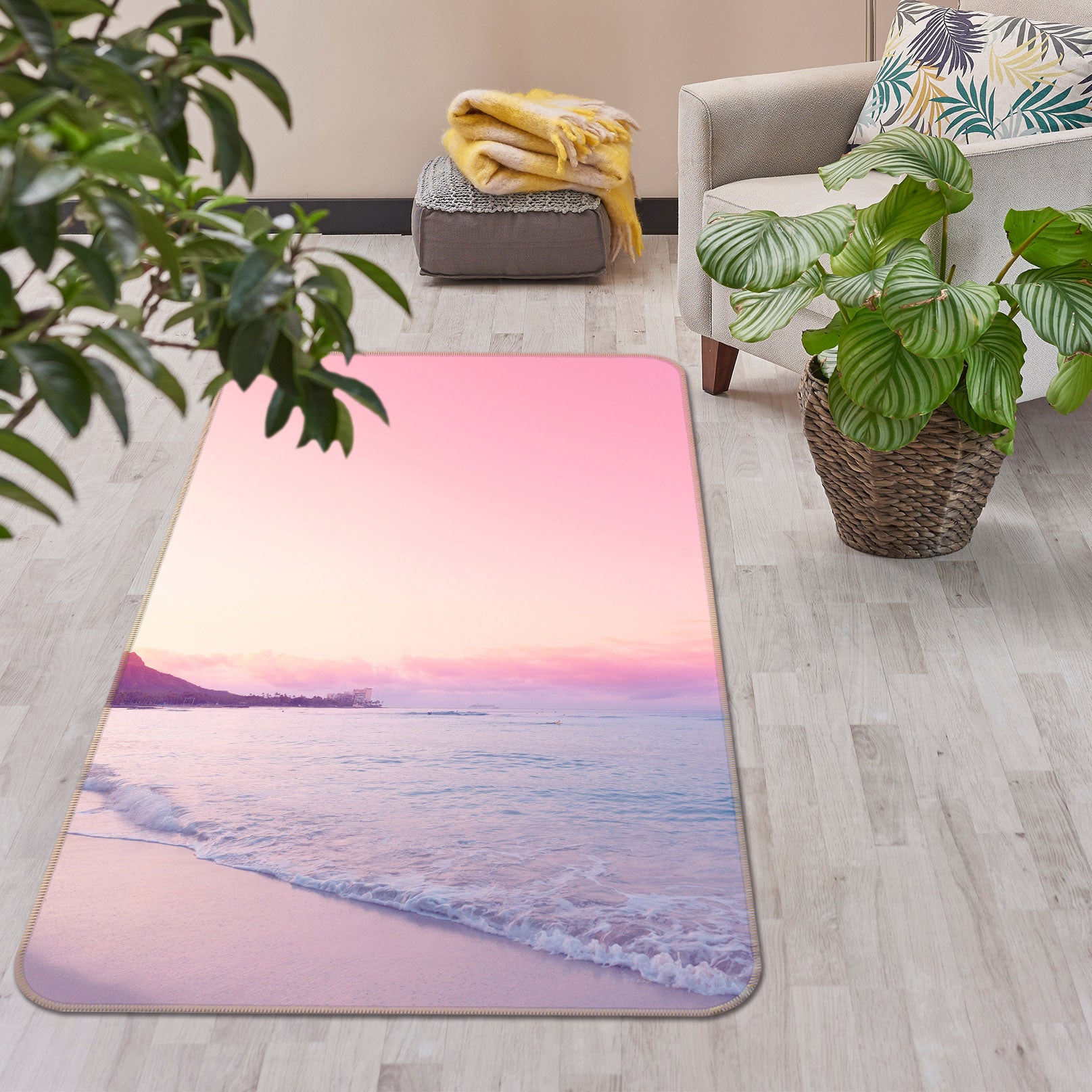 3D Pink World 1018 Noirblanc777 Rug Non Slip Rug Mat