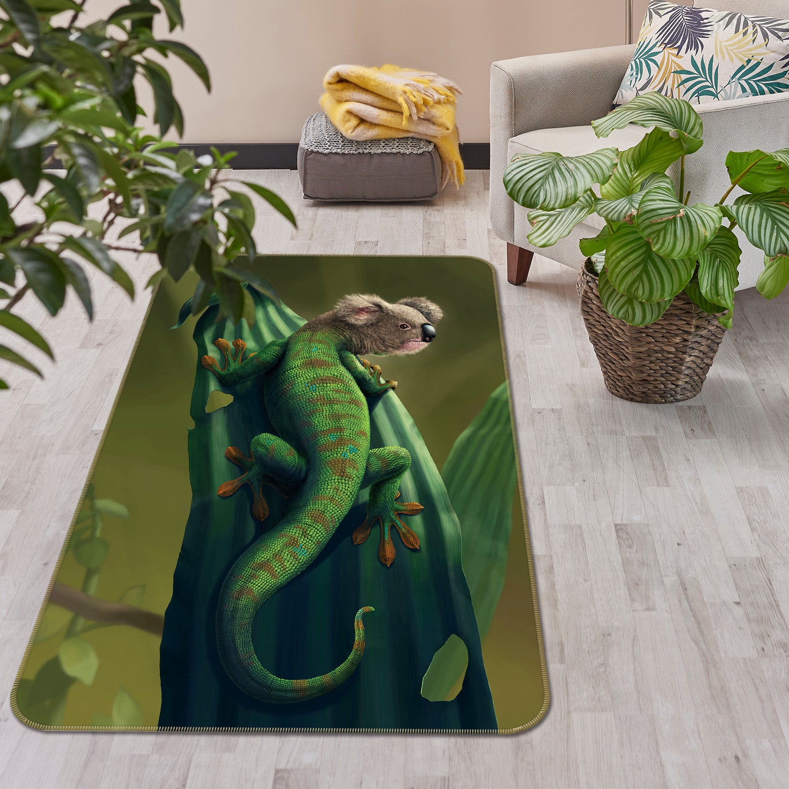 3D Gekoala 1037 Vincent Hie Rug Non Slip Rug Mat