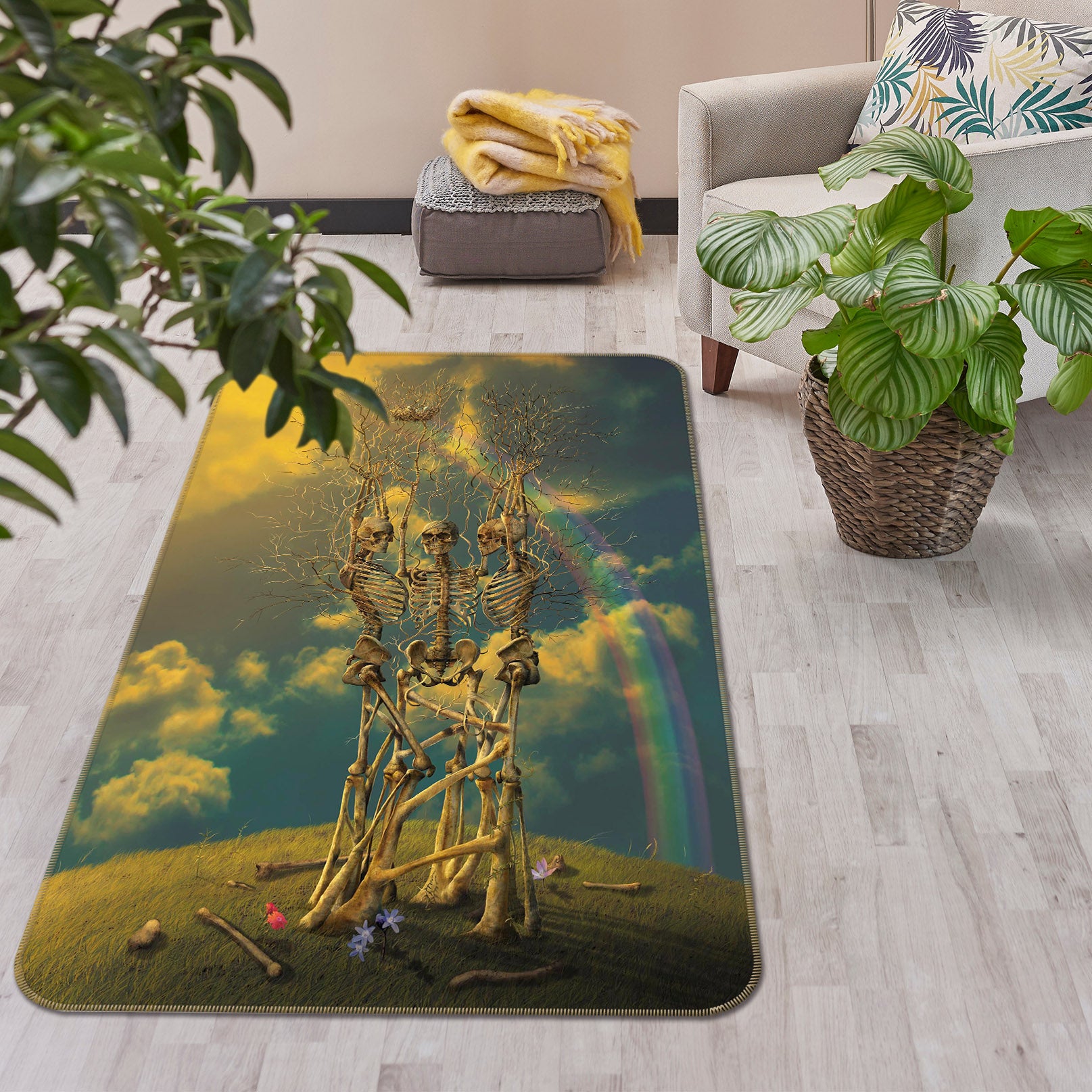 3D Life Cycle 1047 Vincent Hie Rug Non Slip Rug Mat