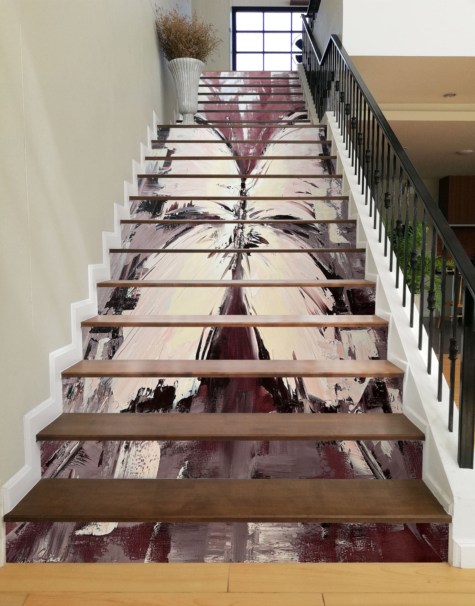 3D Brown Butterfly 3913 Skromova Marina Stair Risers