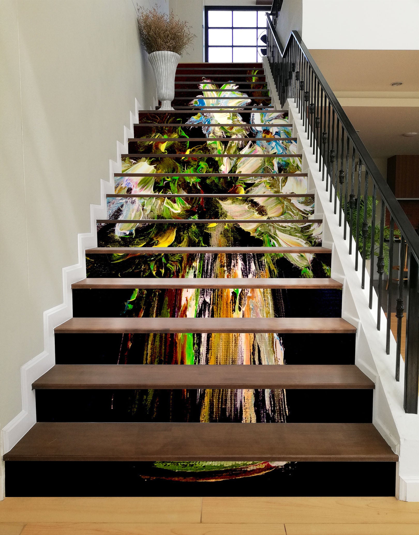 3D Painted Bouquet 2183 Skromova Marina Stair Risers