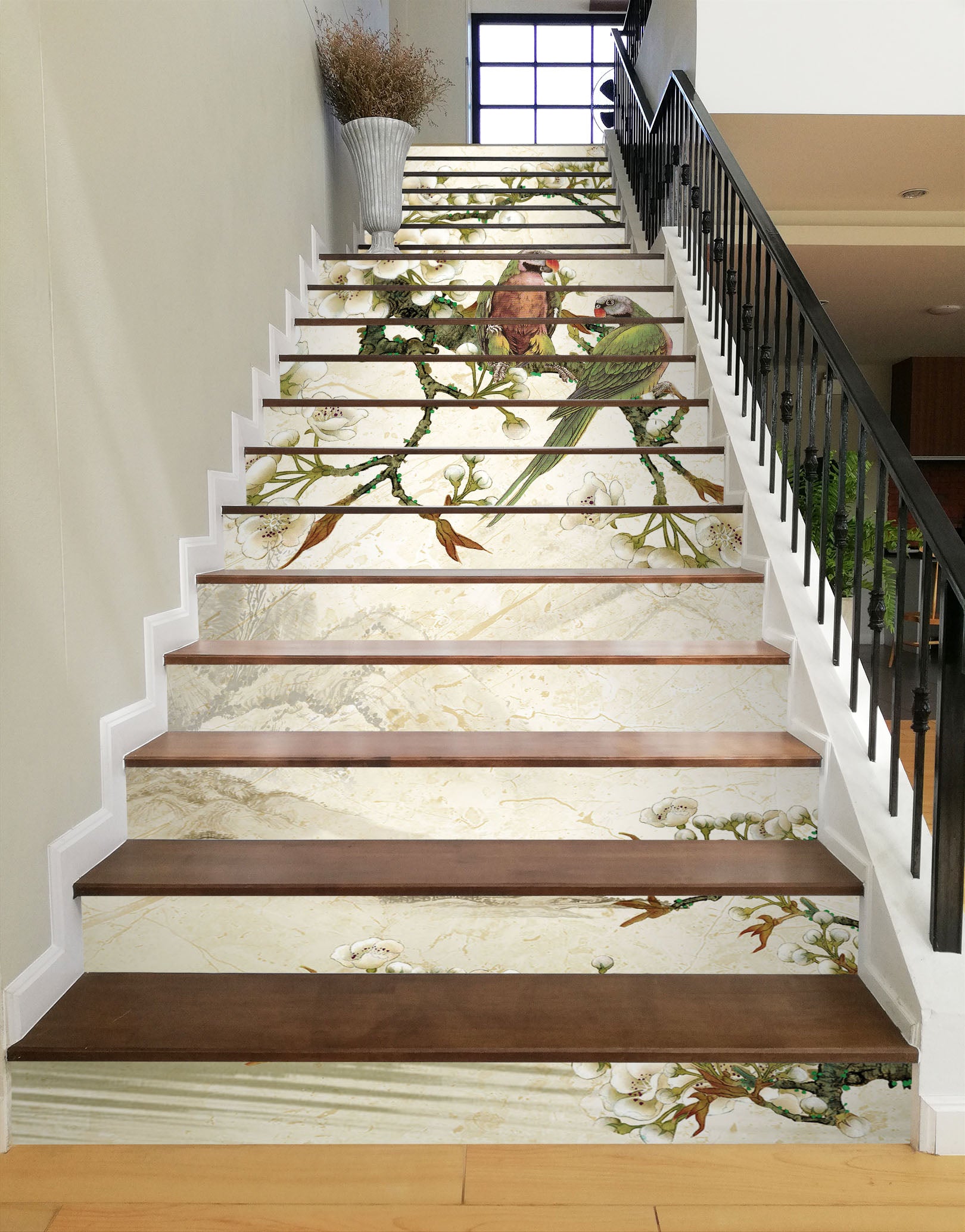 3D Two Birds On The Branch 580 Stair Risers