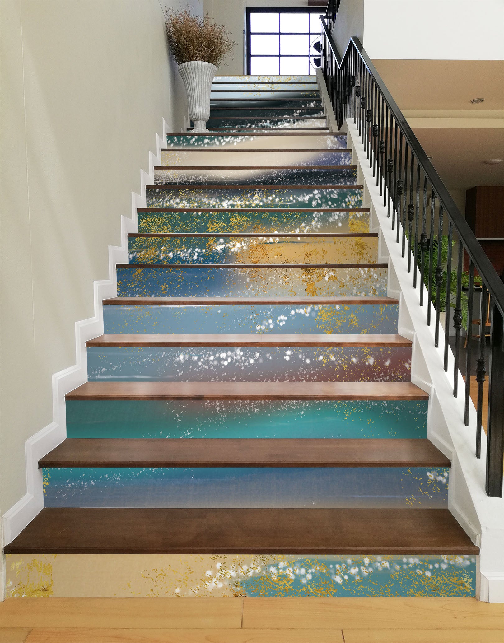 3D Galaxy Graphics Transformation 599 Stair Risers