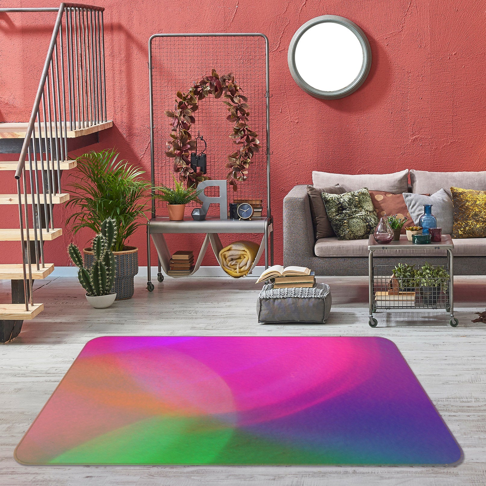3D Colored 71006 Shandra Smith Rug Non Slip Rug Mat