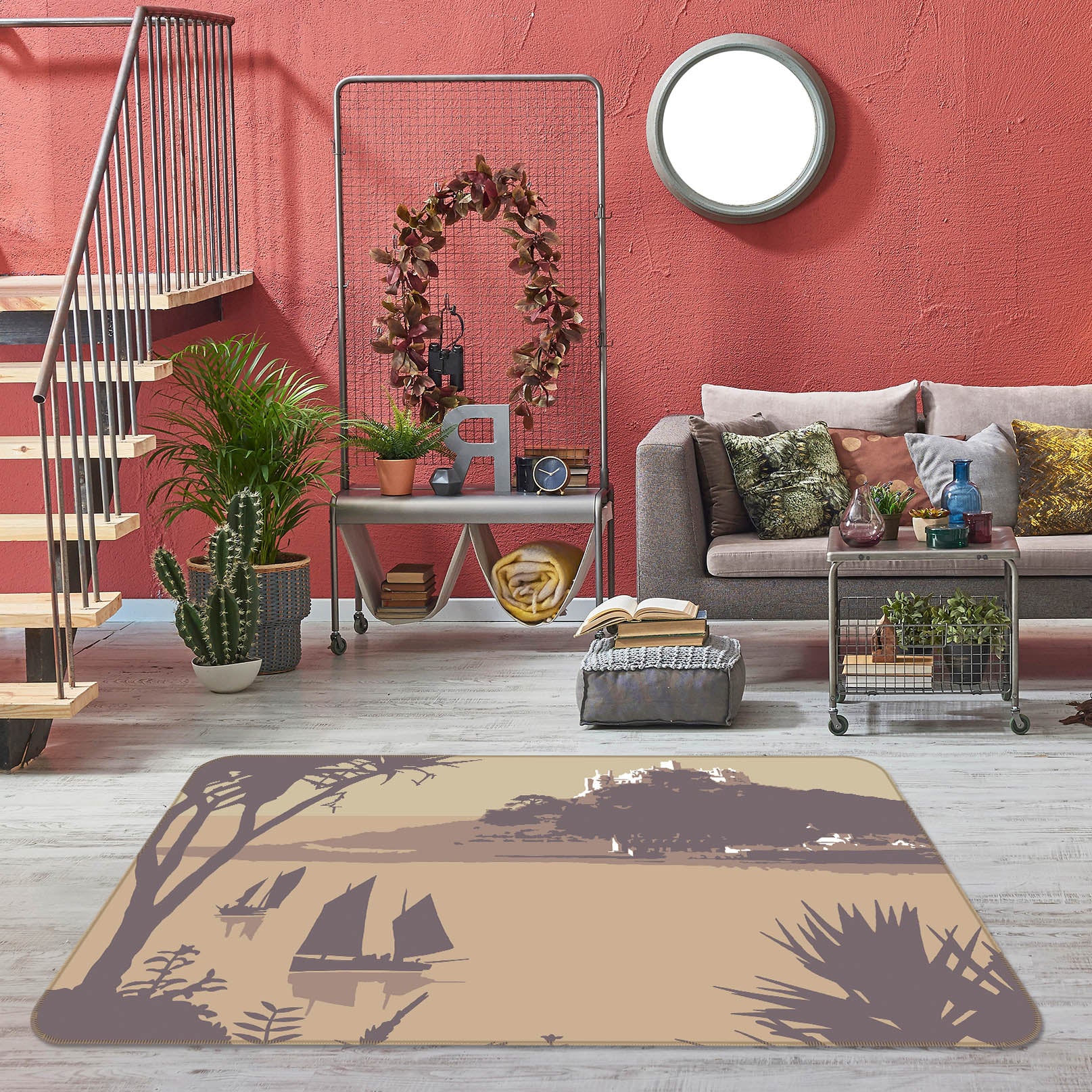 3D Marazion 1165 Steve Read Rug Non Slip Rug Mat