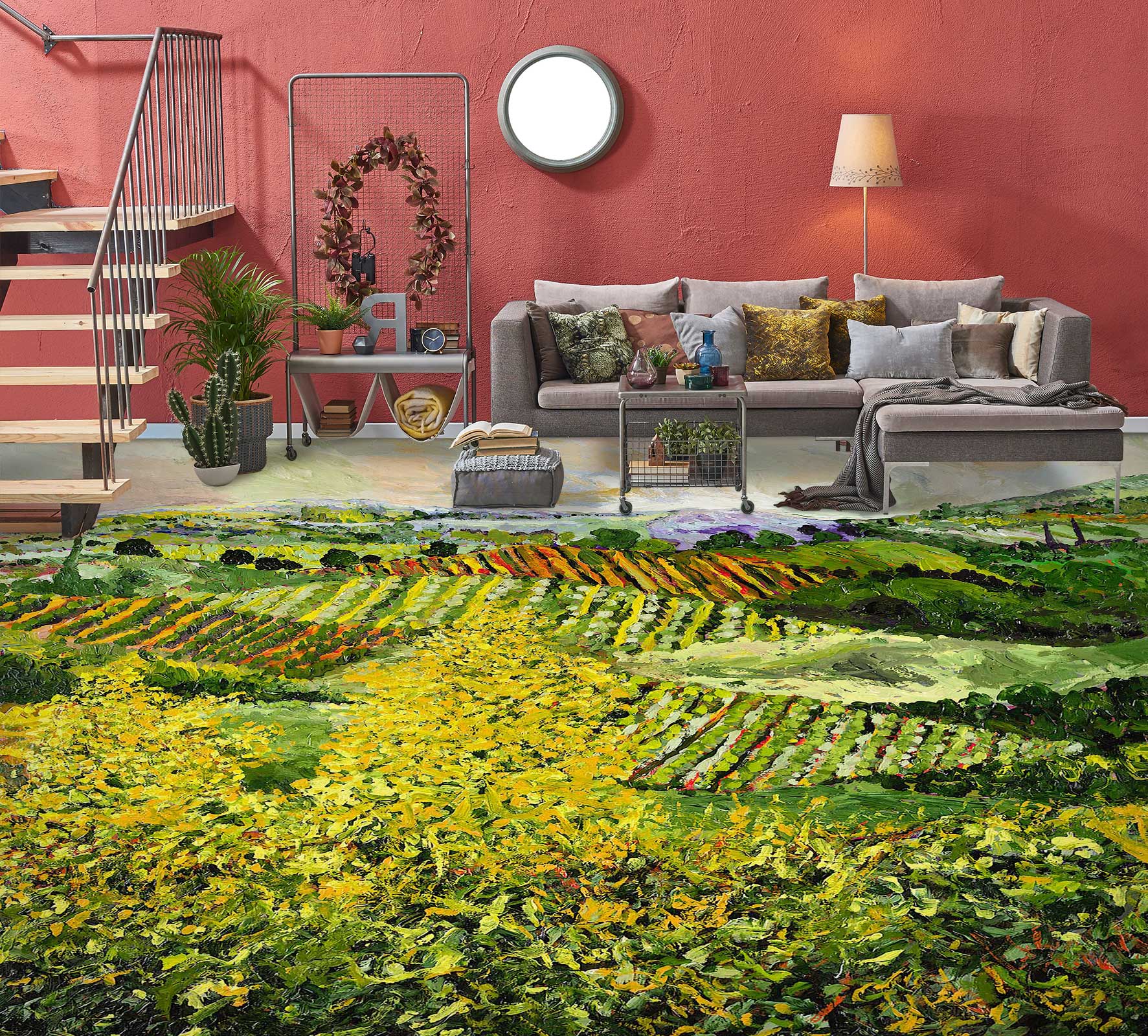 3D Grassy Hillside 9534 Allan P. Friedlander Floor Mural Wallpaper Murals Self-Adhesive Removable Print Epoxy