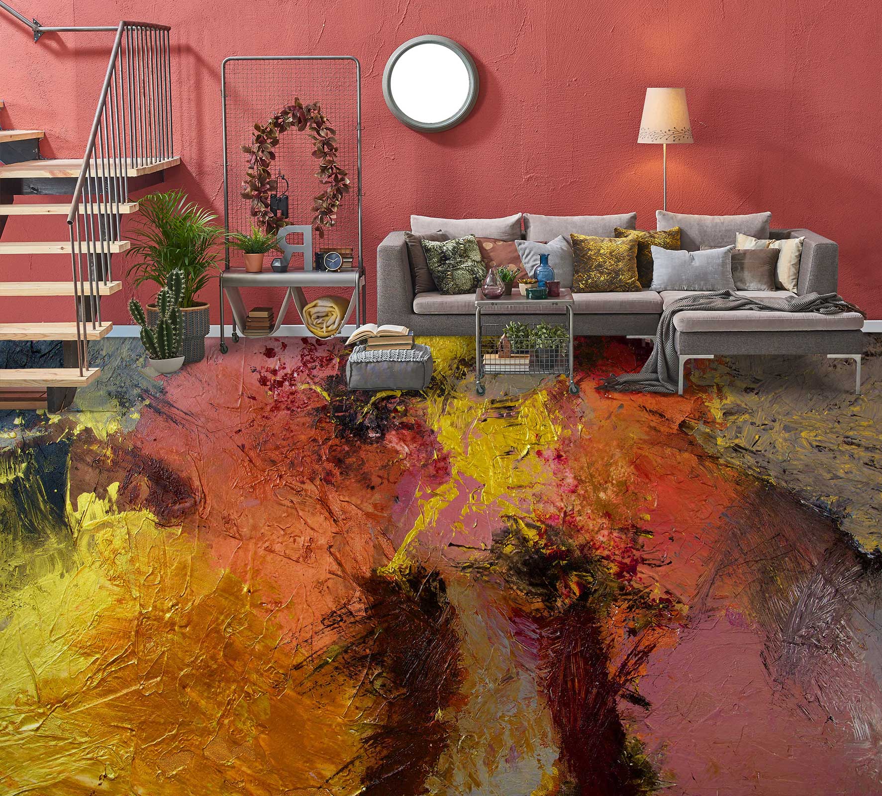 3D Brown Texture 9641 Allan P. Friedlander Floor Mural Wallpaper Murals Self-Adhesive Removable Print Epoxy