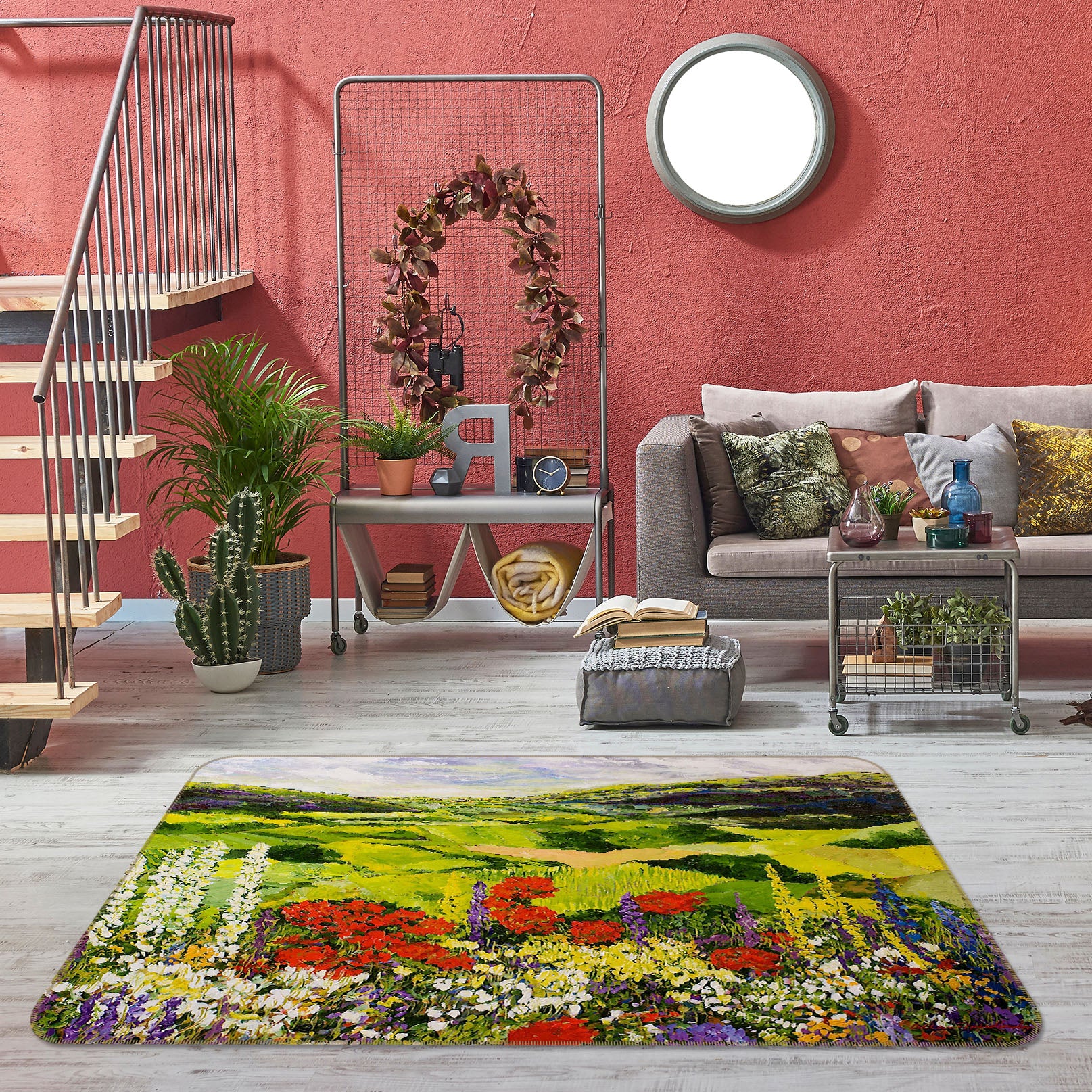 3D Garden Aroma 1042 Allan P. Friedlander Rug Non Slip Rug Mat