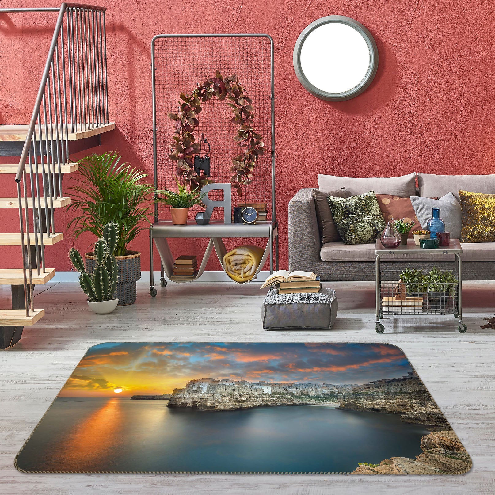 3D Water City 1158 Marco Carmassi Rug Non Slip Rug Mat